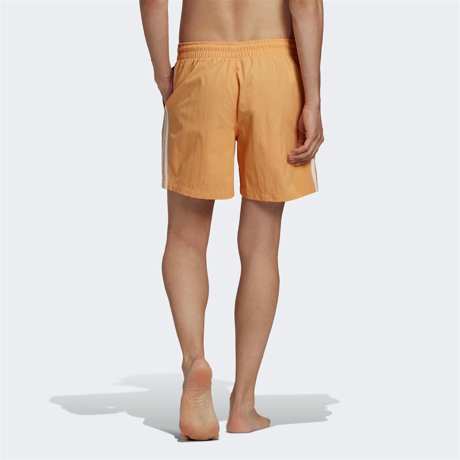 adidas Originals 3-Stripe Swim Shorts - Hazy Orange - ViaductClothing - -