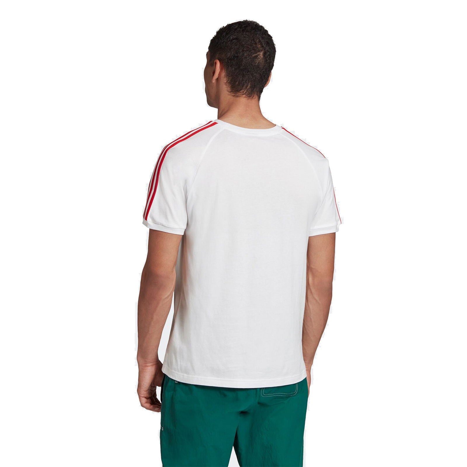 adidas Originals 3-Stripe Tee 'England' - White & Scarlet - ViaductClothing - -