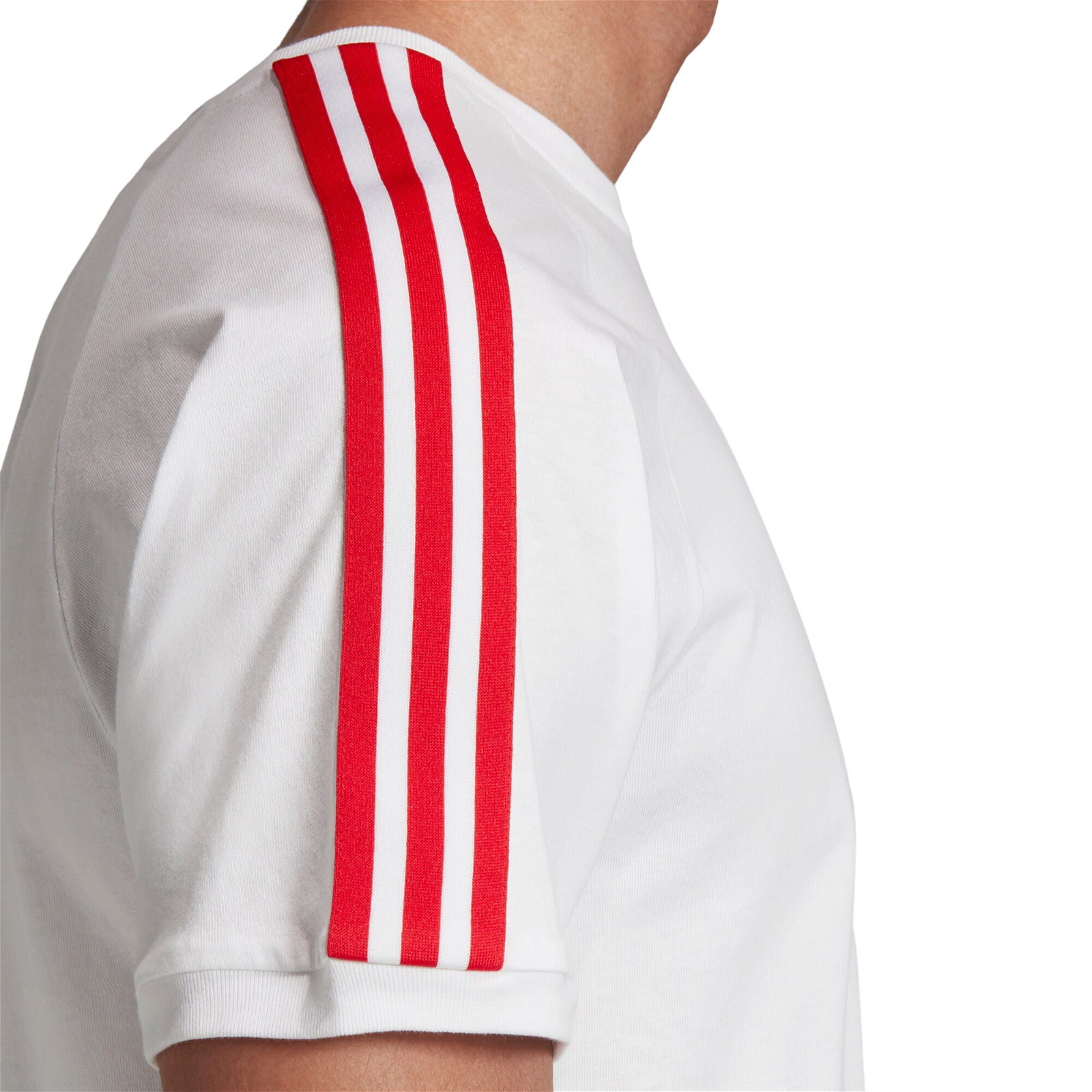 adidas Originals 3-Stripe Tee 'England' - White & Scarlet - ViaductClothing - -