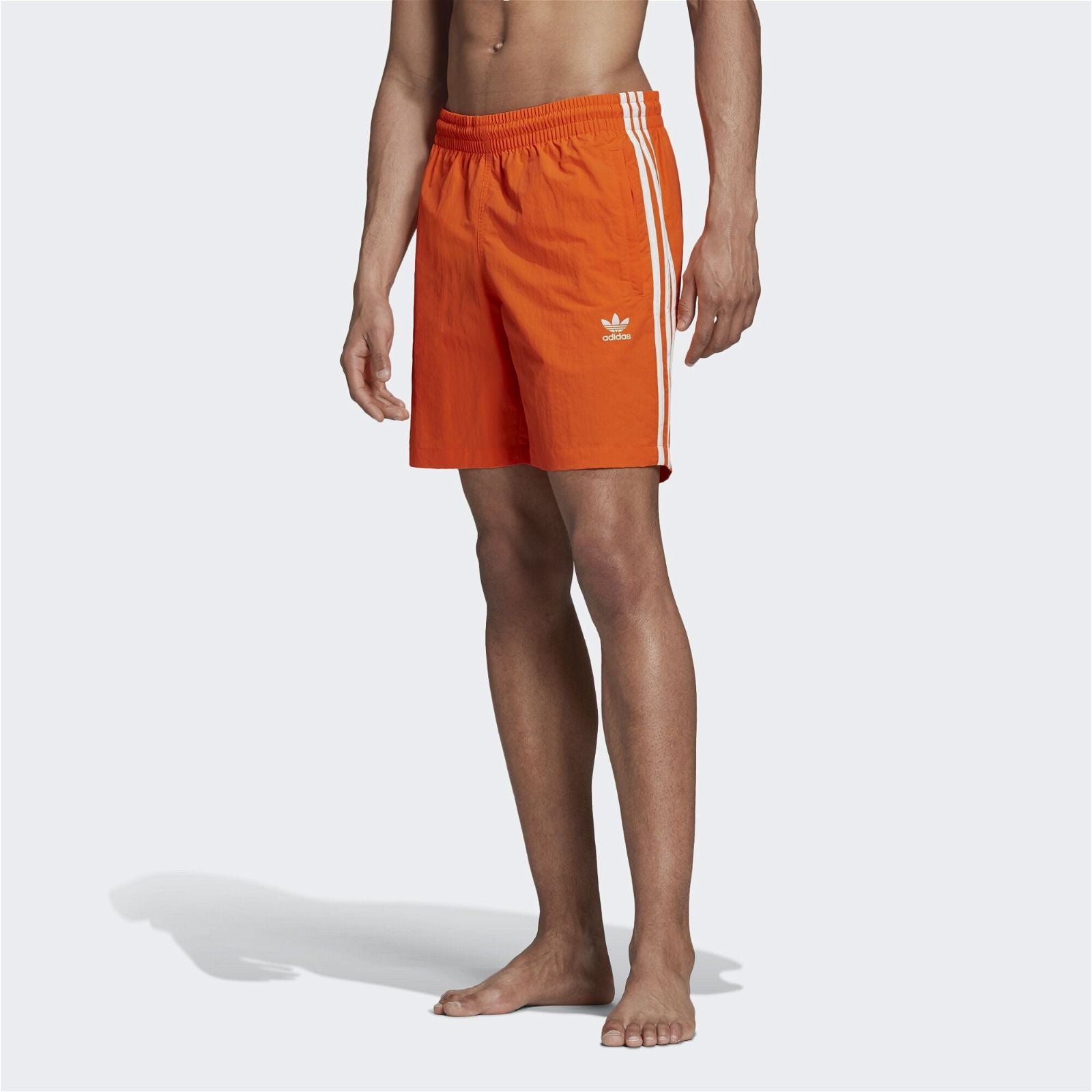 adidas Originals 3-Stripes Swim Shorts - Orange - ViaductClothing - -