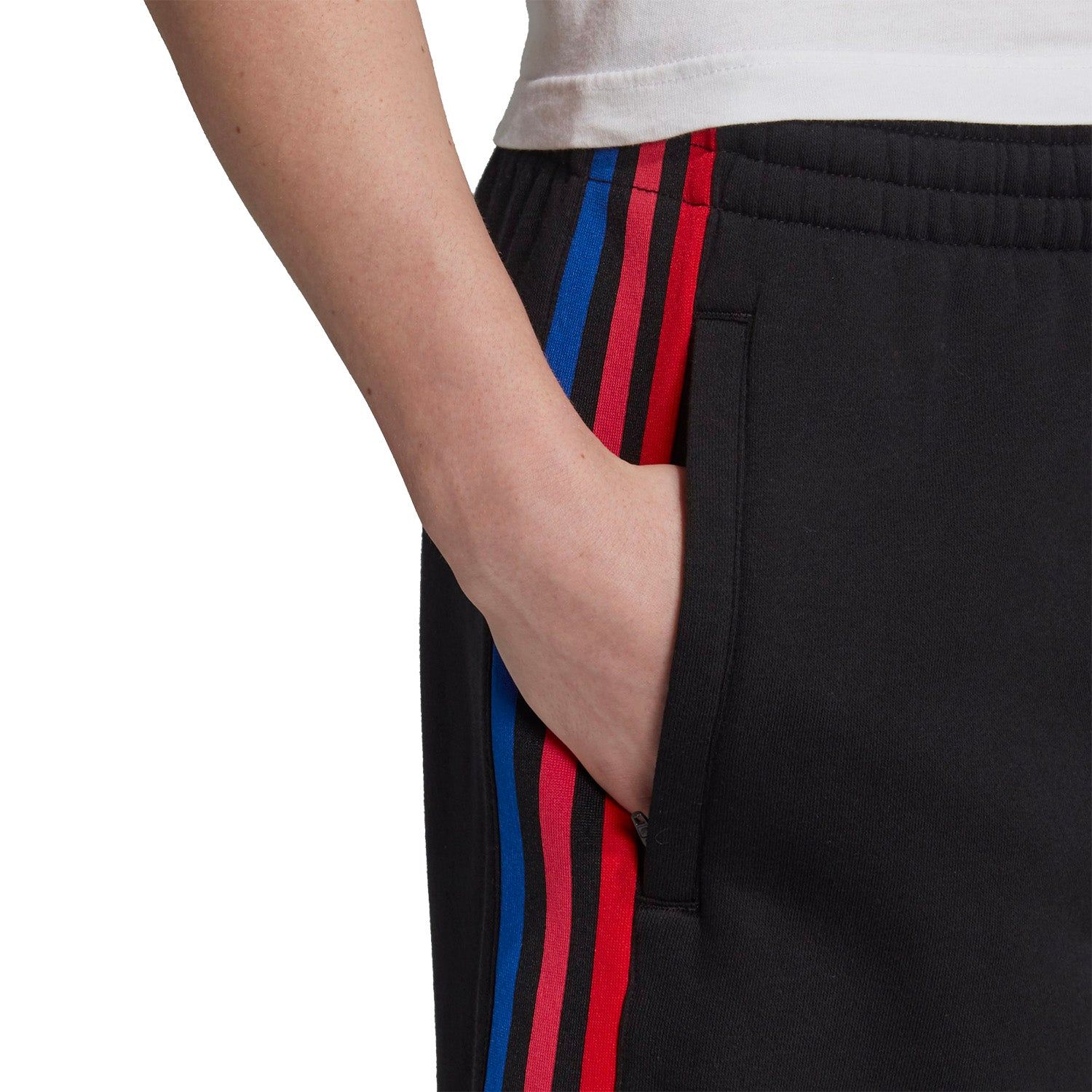 adidas Originals 3D Trefoil 3-Stripes Sweat Shorts - Black - ViaductClothing - -