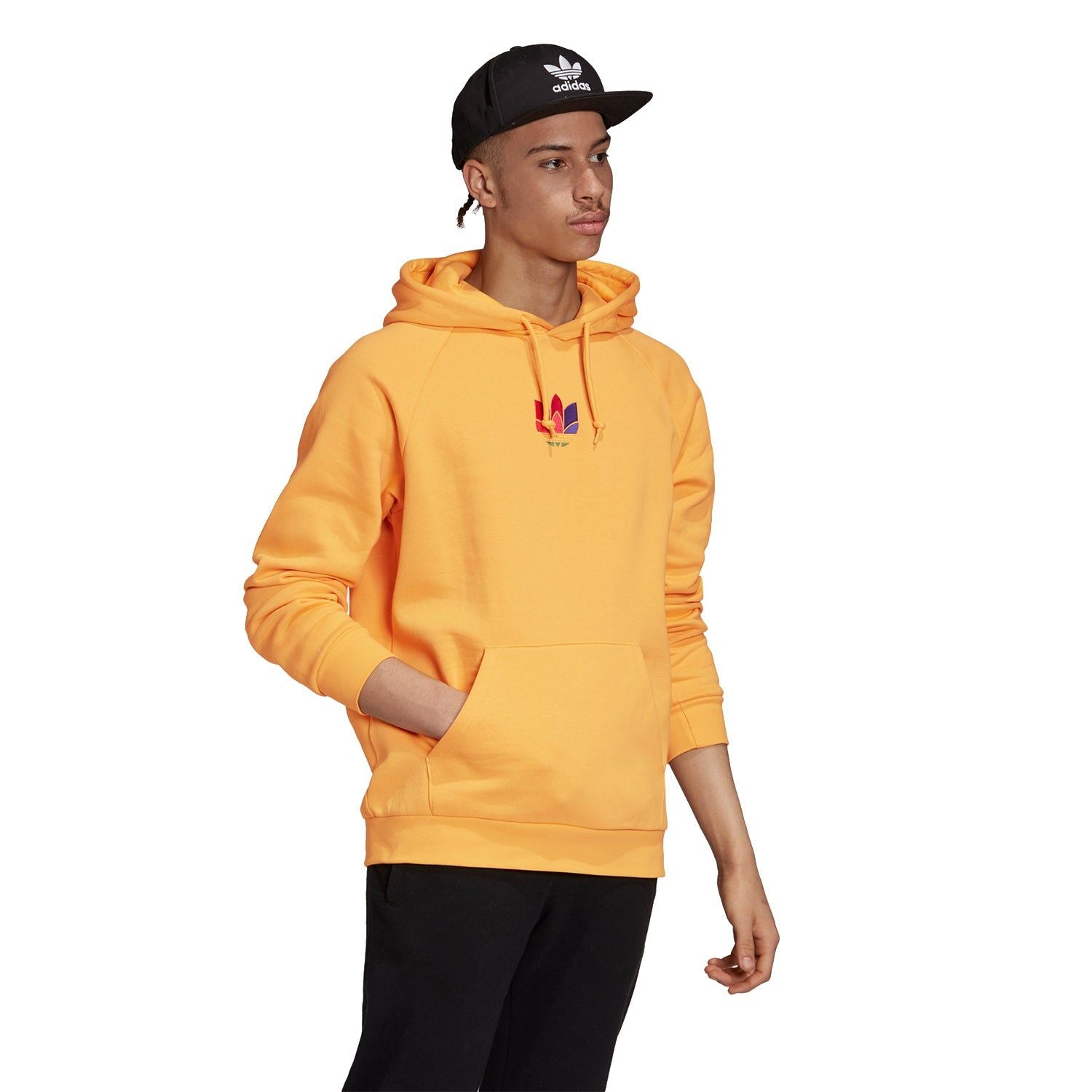 adidas Originals 3D Trefoil Graphic Sweat Hoodie - Yellow - ViaductClothing - -