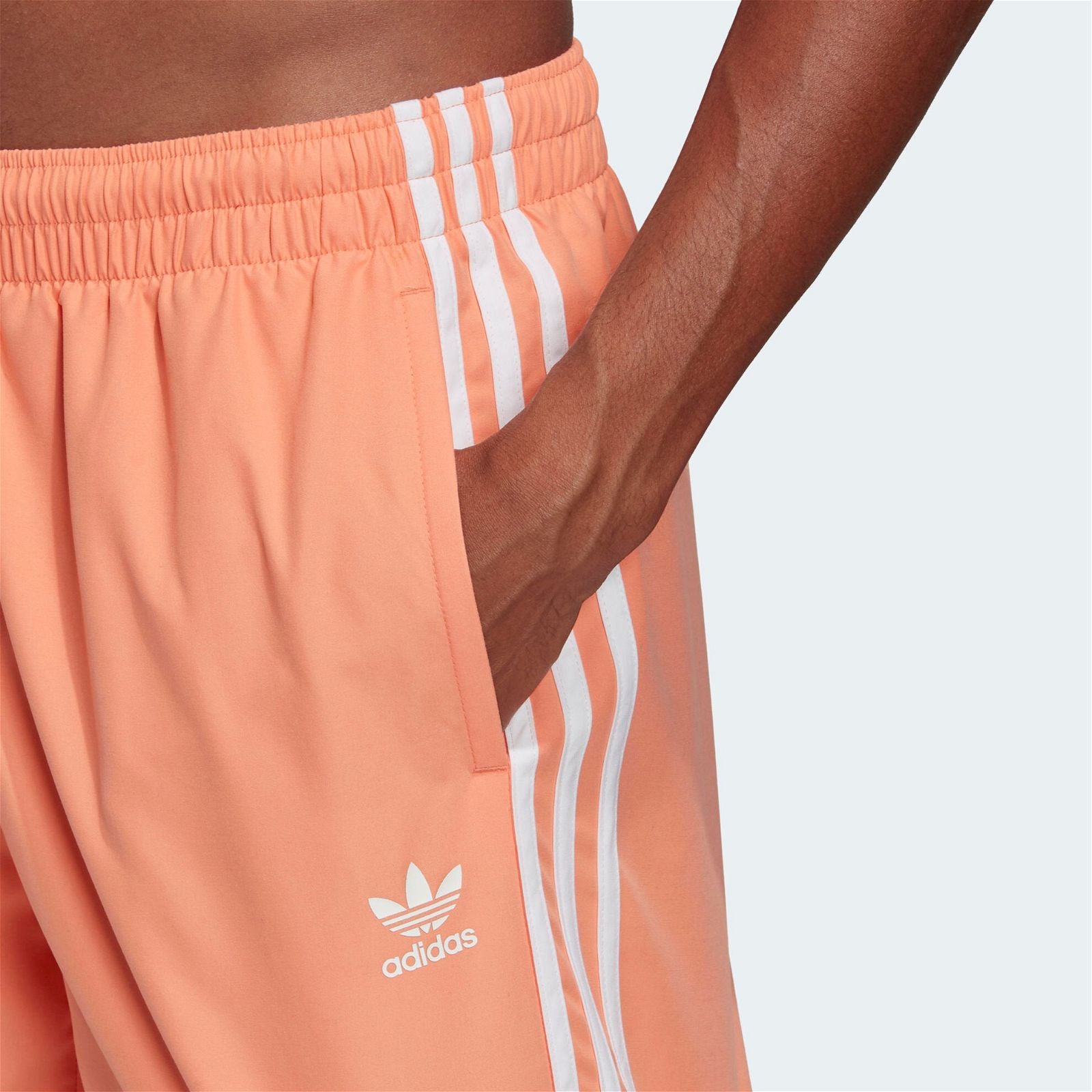 adidas Originals 3 Stripe Swim Short - Chalk Coral - ViaductClothing - -