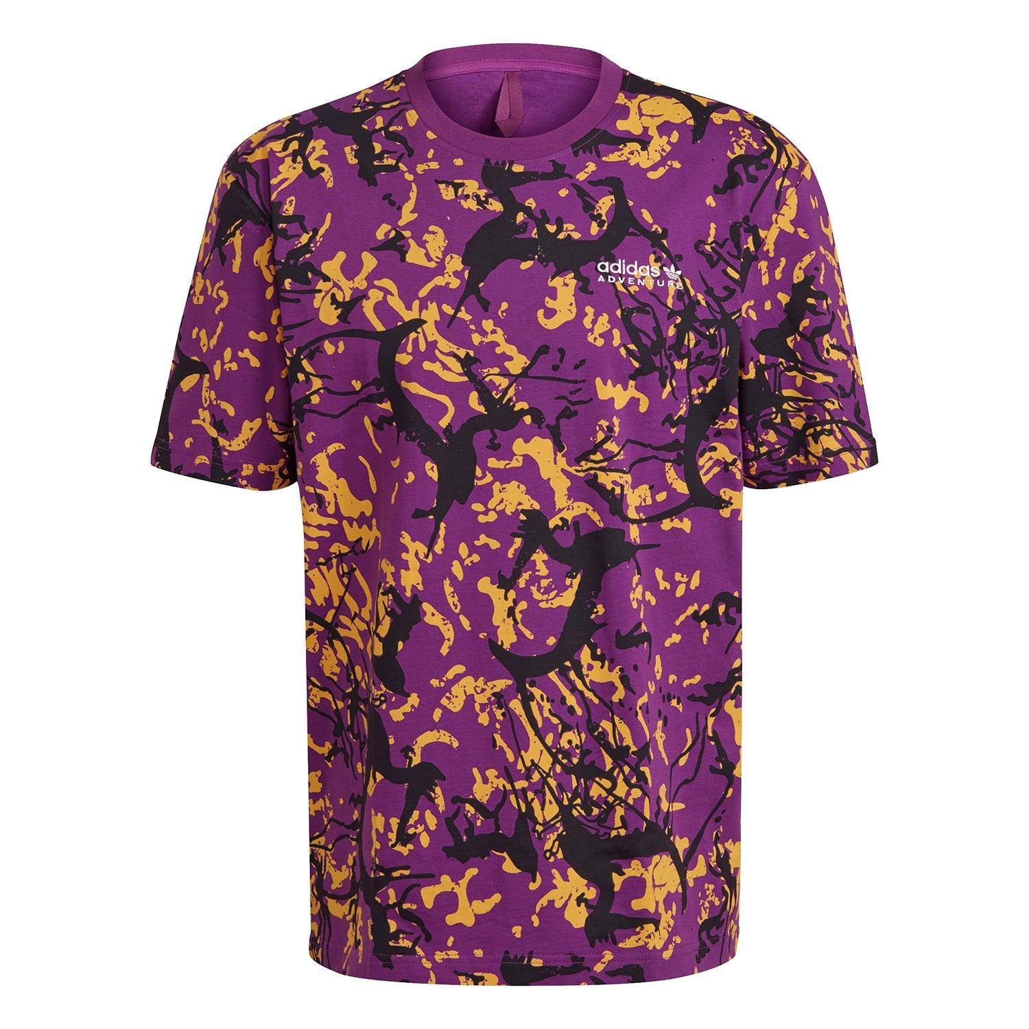 adidas Originals ADV Adventure Archive Print Tee - Glory Purple - ViaductClothing - -
