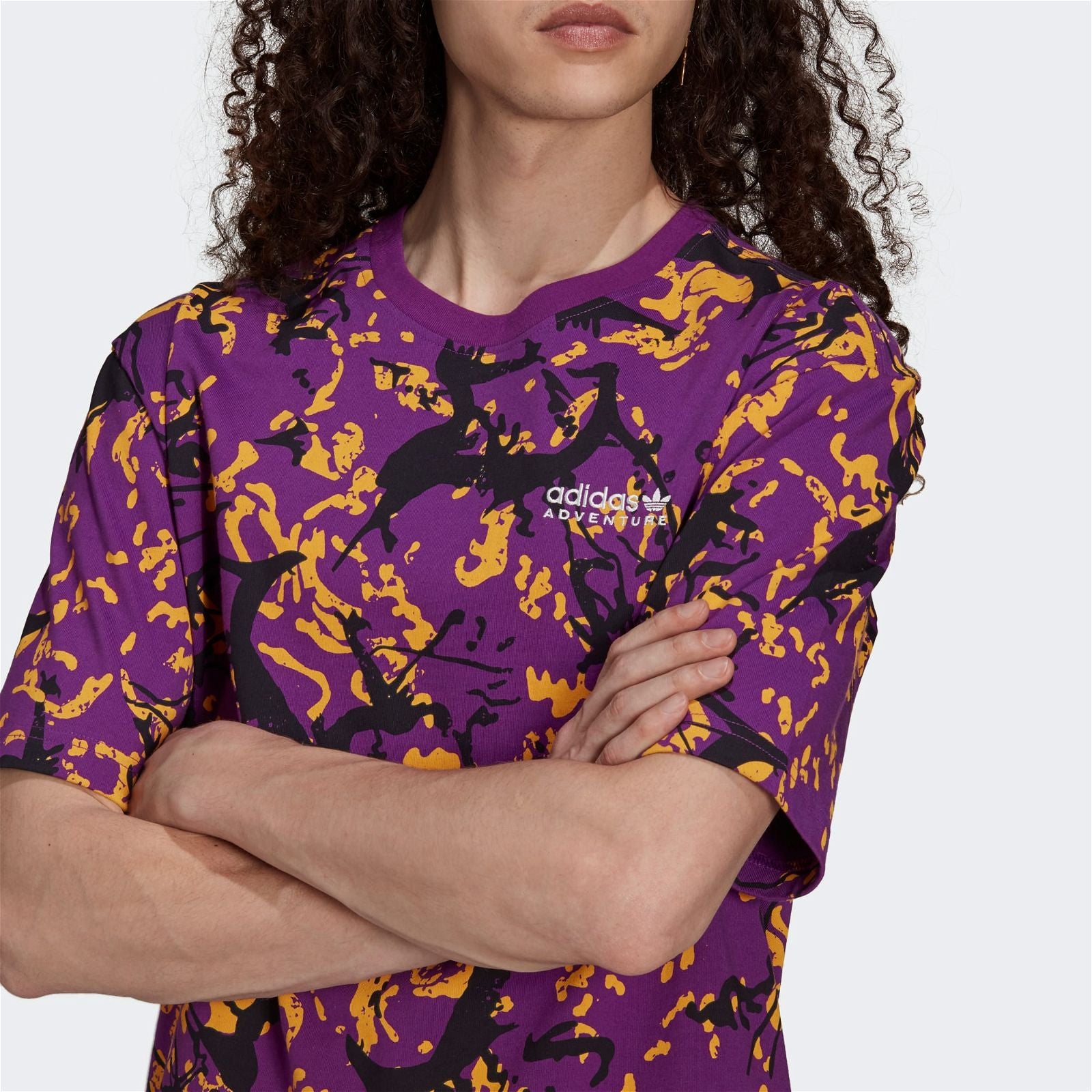 adidas Originals ADV Adventure Archive Print Tee - Glory Purple - ViaductClothing - -
