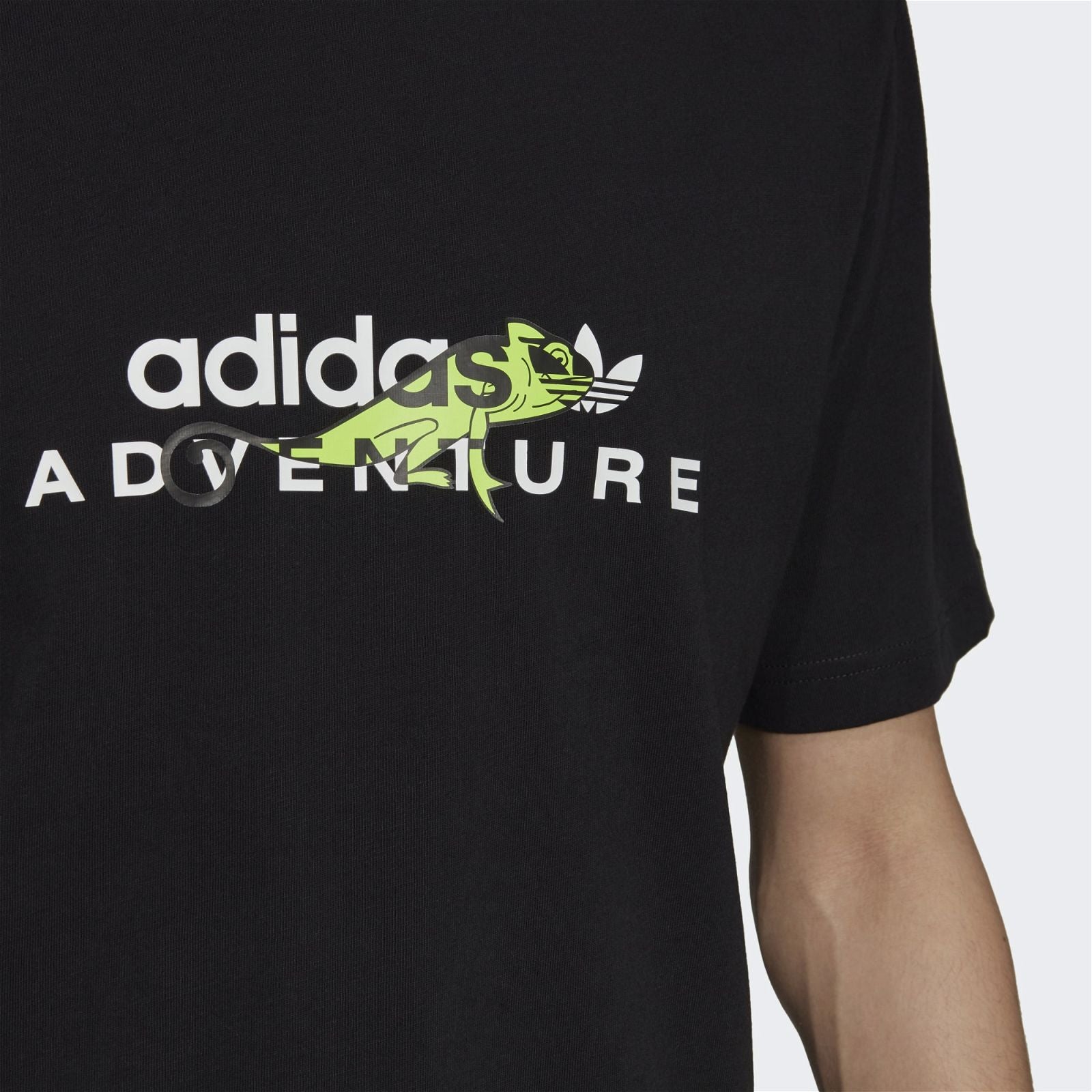 adidas Originals ADV Adventure Big Logo Tee - Black - ViaductClothing - -