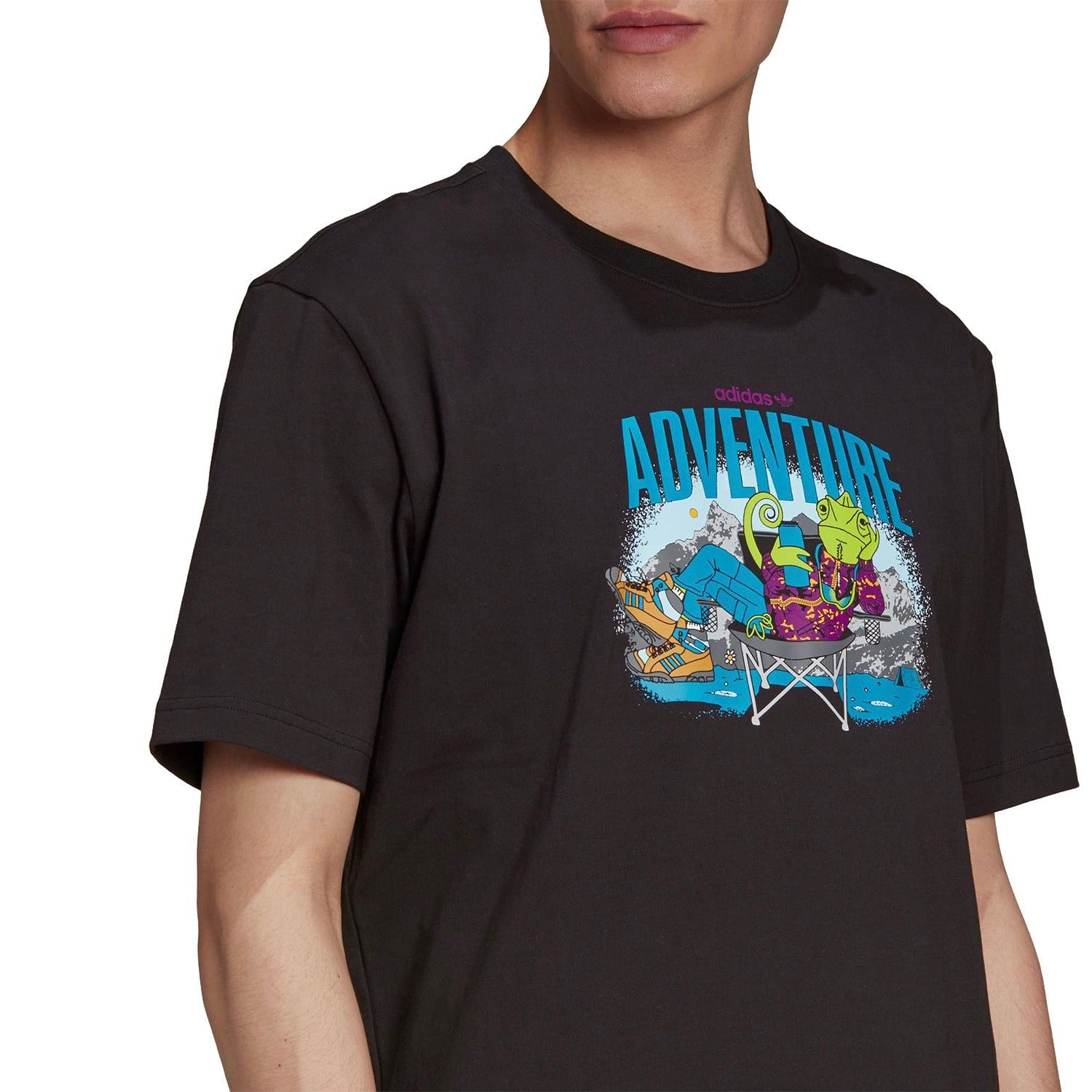 adidas Originals ADV Adventure Chameleon Tee - Black - ViaductClothing - -