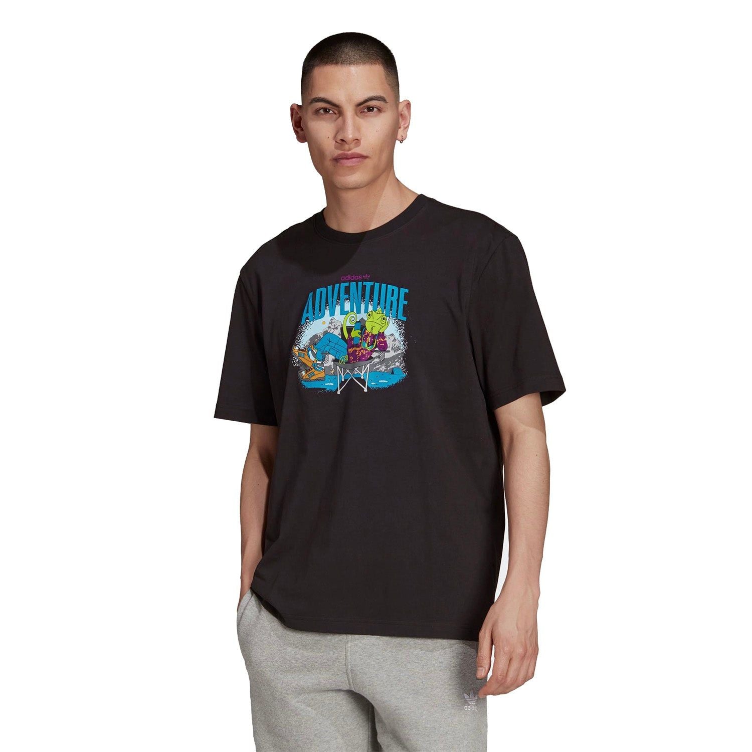 adidas Originals ADV Adventure Chameleon Tee - Black - ViaductClothing - -