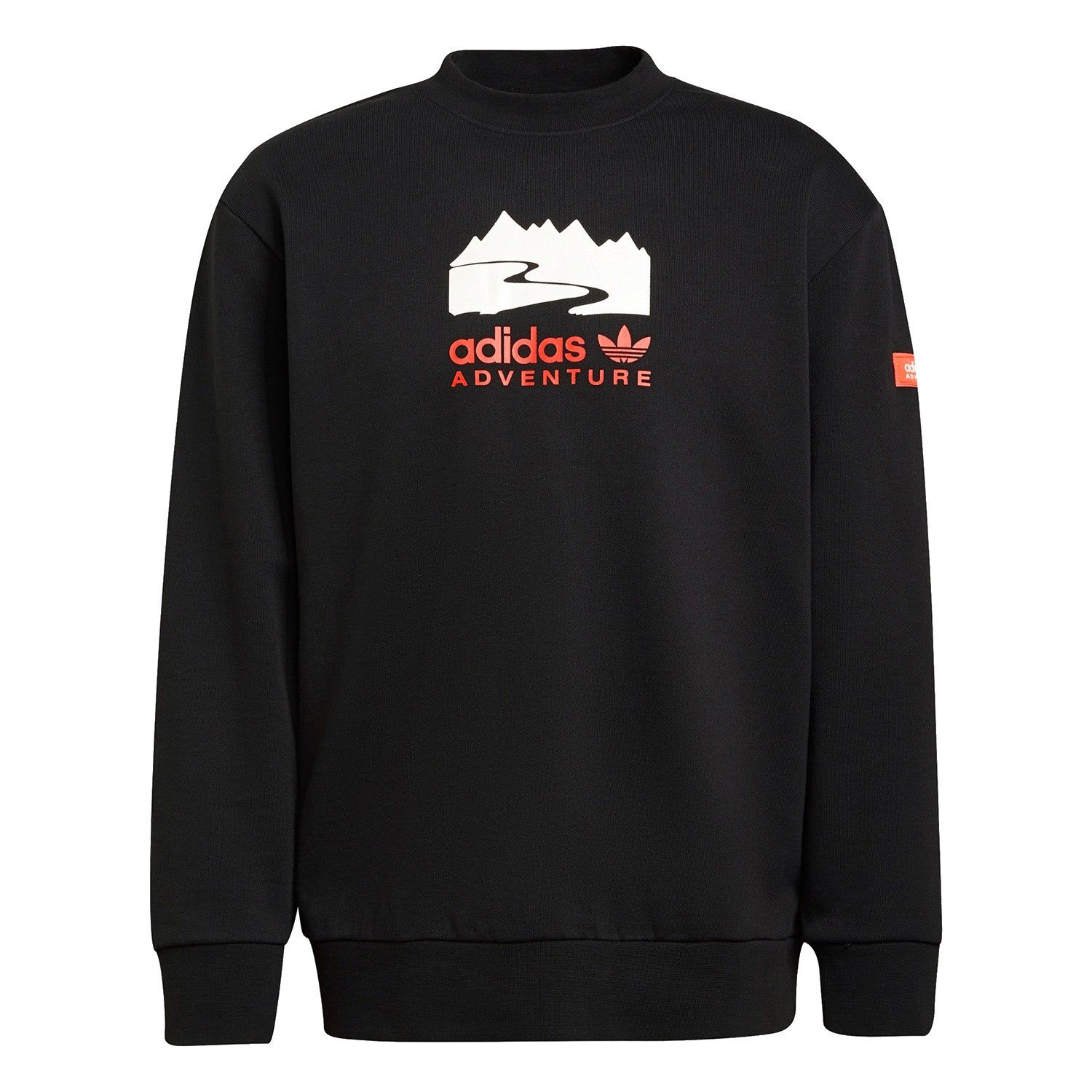 adidas Originals ADV Adventure Logo Crew Sweatshirt - Black - ViaductClothing - -