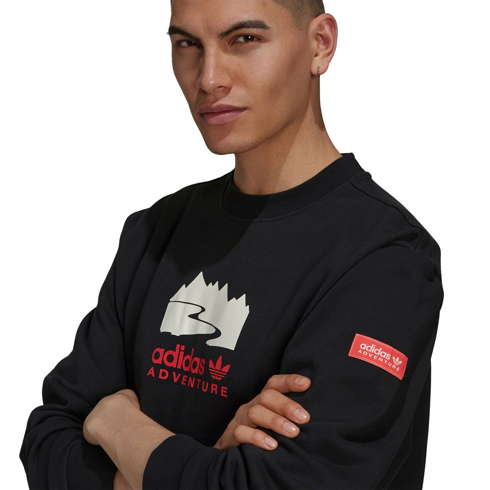 adidas Originals ADV Adventure Logo Crew Sweatshirt - Black - ViaductClothing - -