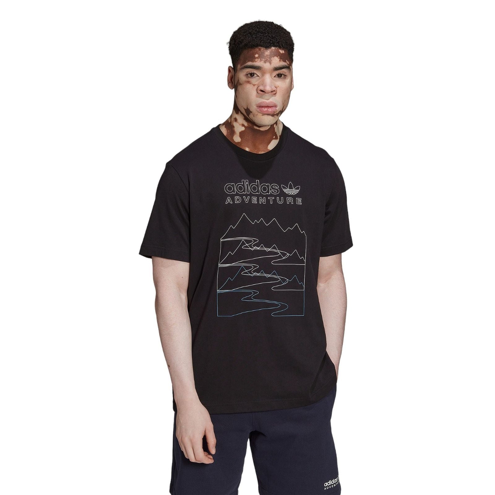 adidas Originals ADV Adventure Mountain Front T-Shirt - Black - ViaductClothing - -