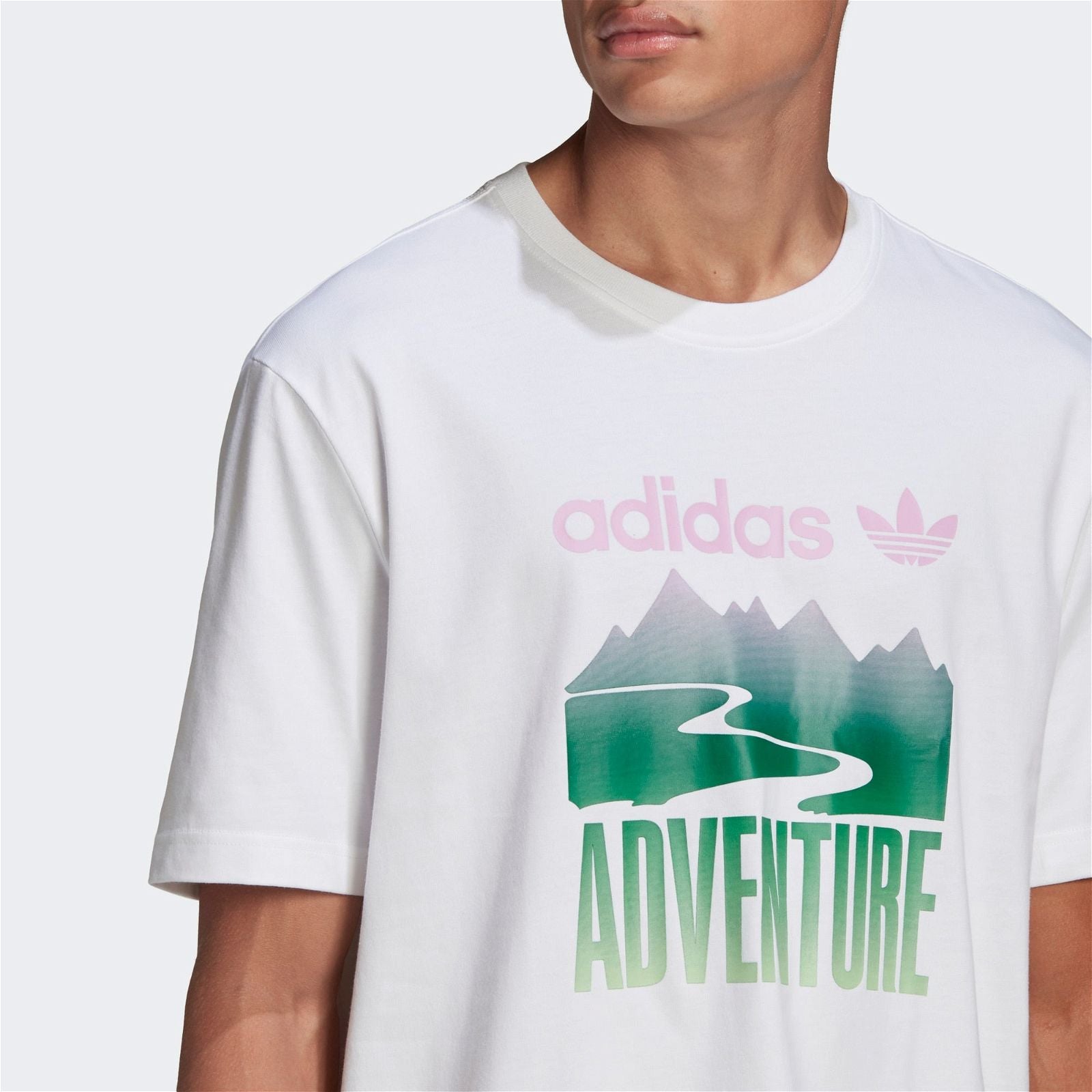 adidas Originals ADV Adventure Mountain Logo Tee - White - ViaductClothing - -