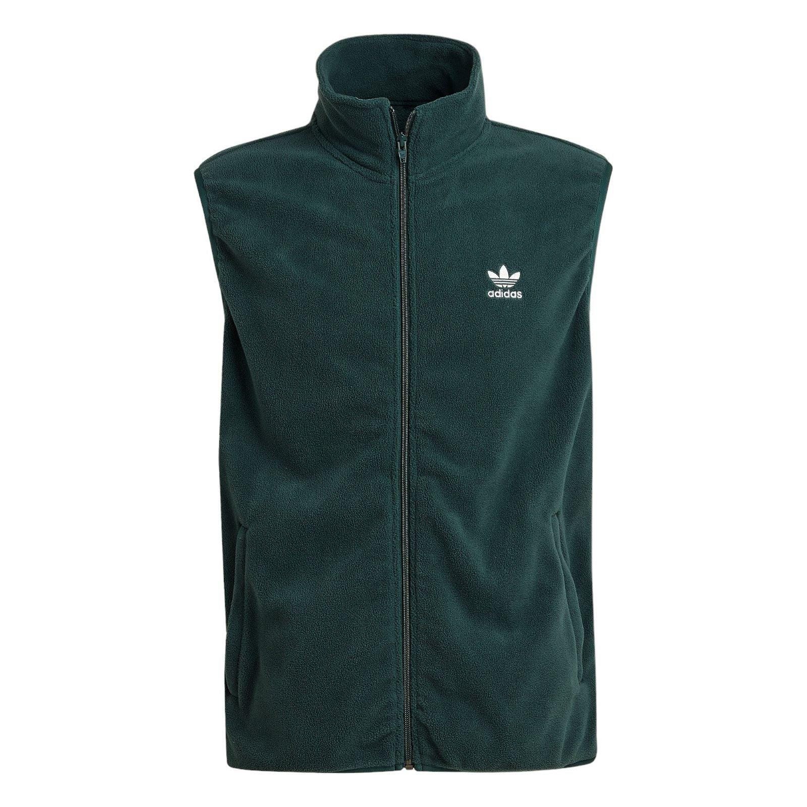 adidas Originals Adicolor 3-Stripes Fleece Gilet - Green - ViaductClothing