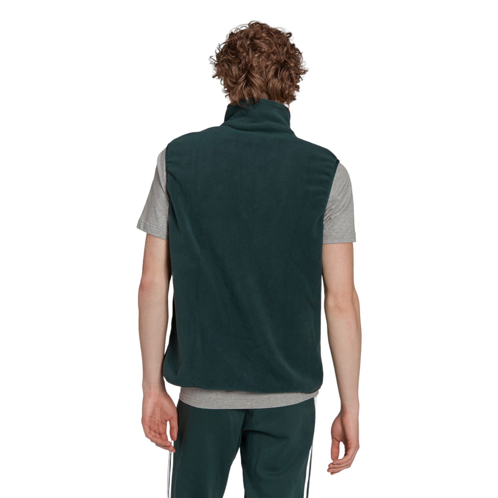 adidas Originals Adicolor 3-Stripes Fleece Gilet - Green - ViaductClothing - -