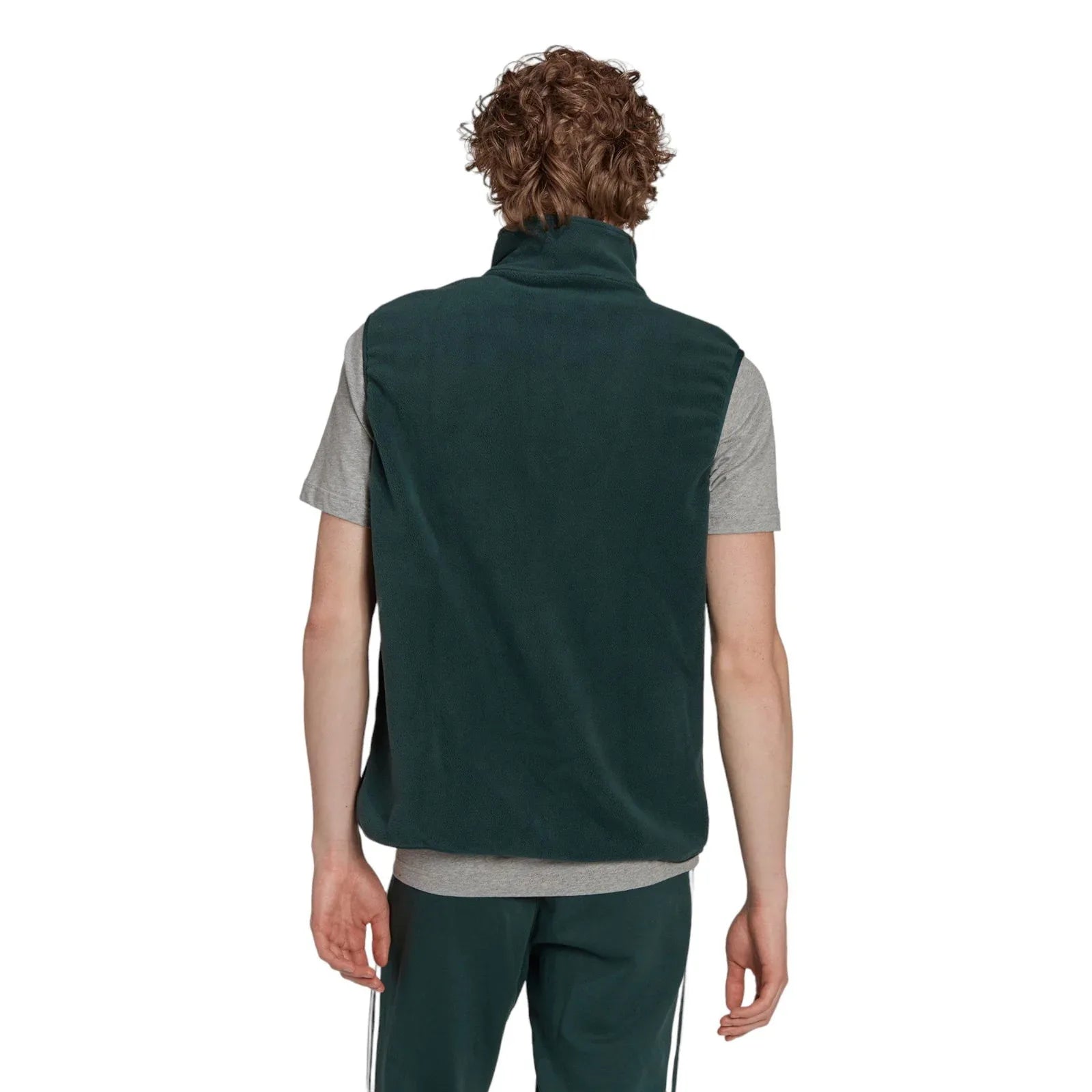 adidas Originals Adicolor 3-Stripes Fleece Gilet - Green - ViaductClothing