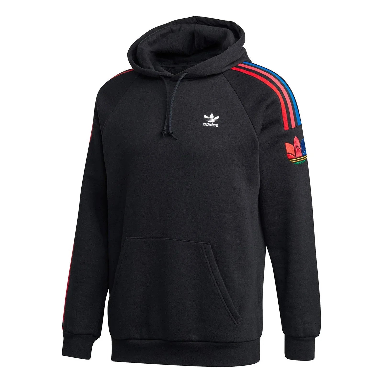 adidas Originals Adicolor 3D Trefoil 3-Stripes Hoodie - Black - ViaductClothing