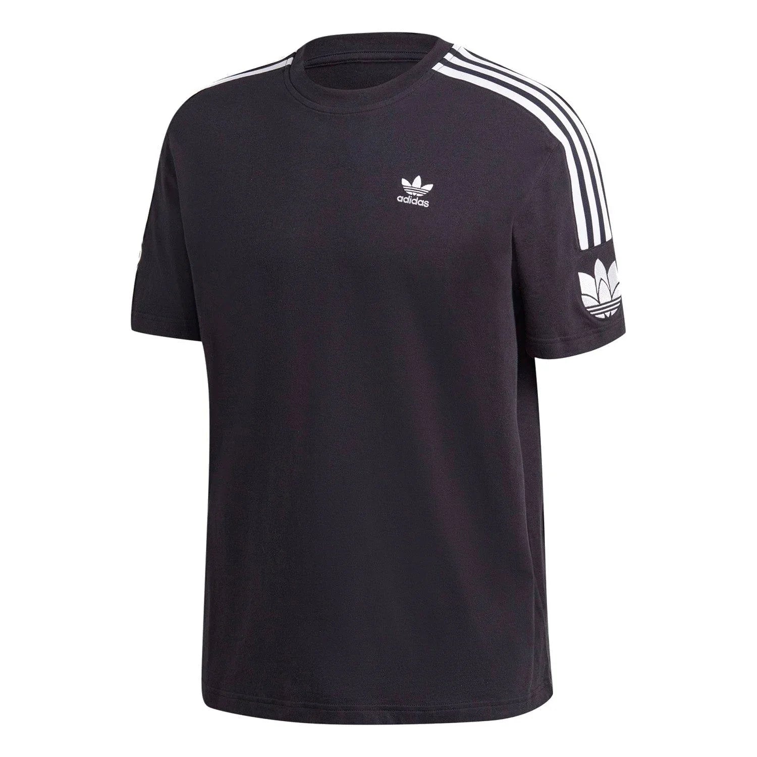 adidas Originals Adicolor 3D Trefoil 3-Stripes Tee - Black - ViaductClothing