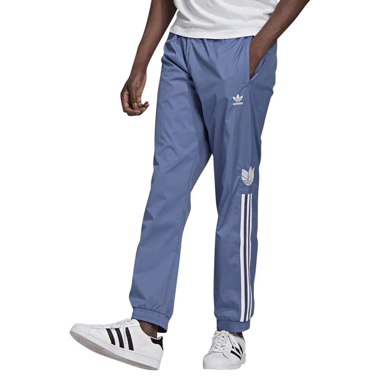 adidas Originals Adicolor 3D Trefoil 3-Stripes Track Pants - Blue - ViaductClothing