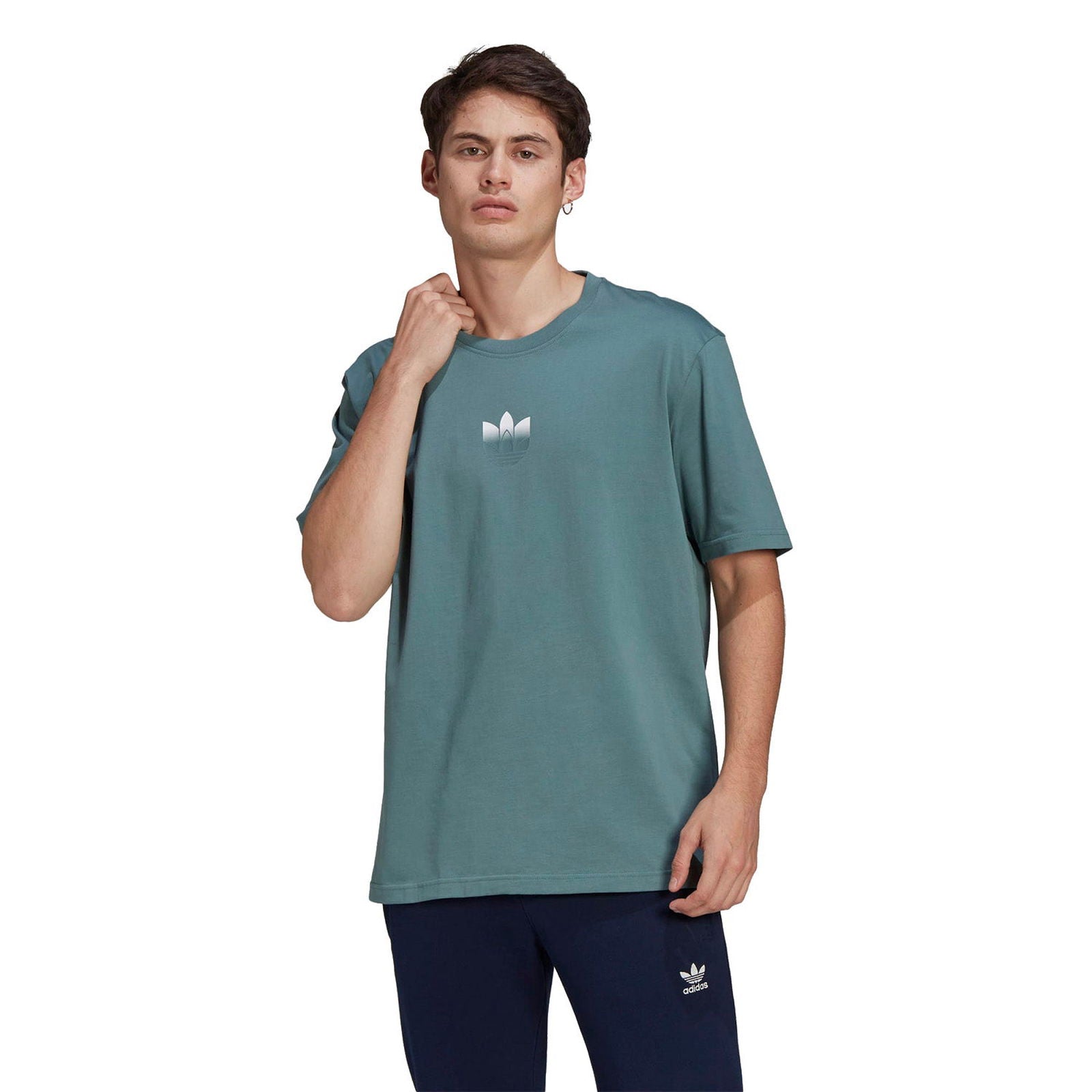 adidas Originals Adicolor 3D Trefoil Graphic Tee - Hazy Emerald - ViaductClothing - -