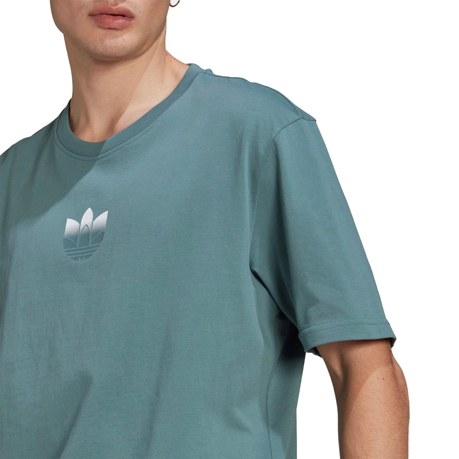 adidas Originals Adicolor 3D Trefoil Graphic Tee - Hazy Emerald - ViaductClothing - -
