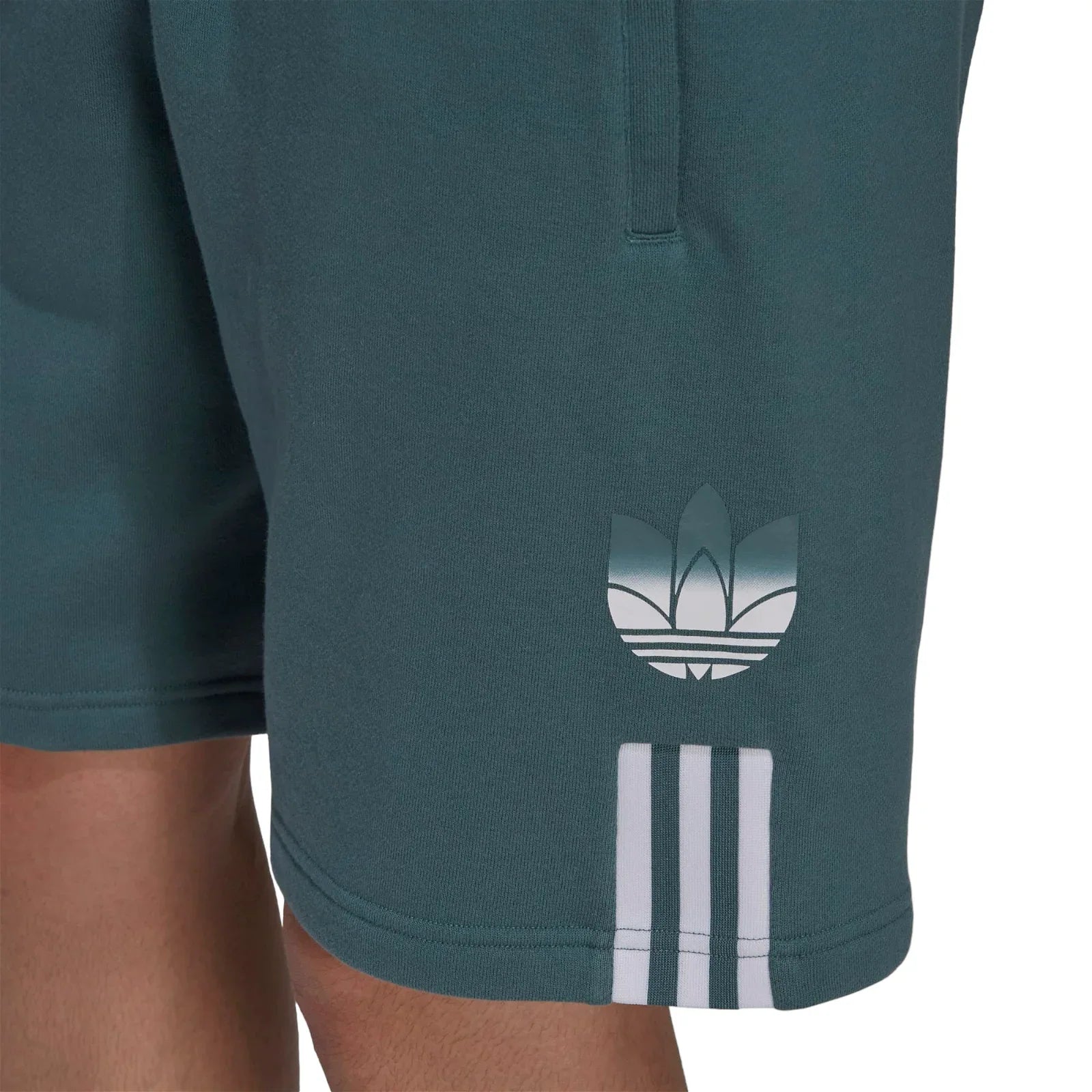 adidas Originals Adicolor 3D Trefoil Ombré Sweat Shorts - Green - ViaductClothing