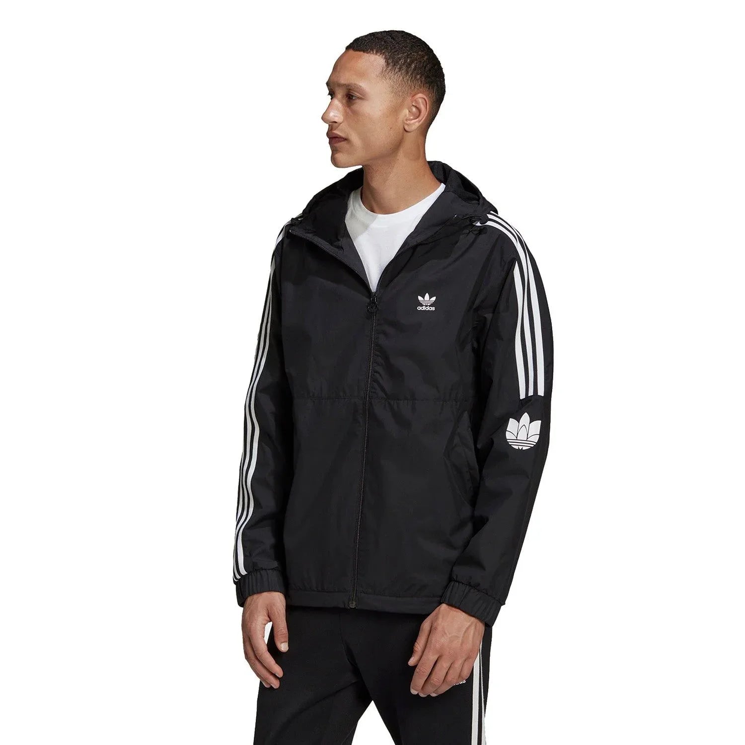 adidas Originals Adicolor 3D Trefoil Windbreaker - Black - ViaductClothing