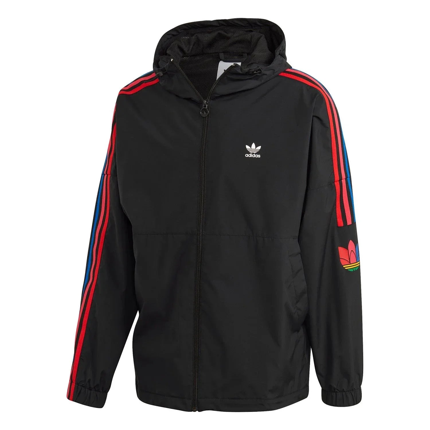 adidas Originals Adicolor 3D Trefoil Windbreaker - Black - ViaductClothing