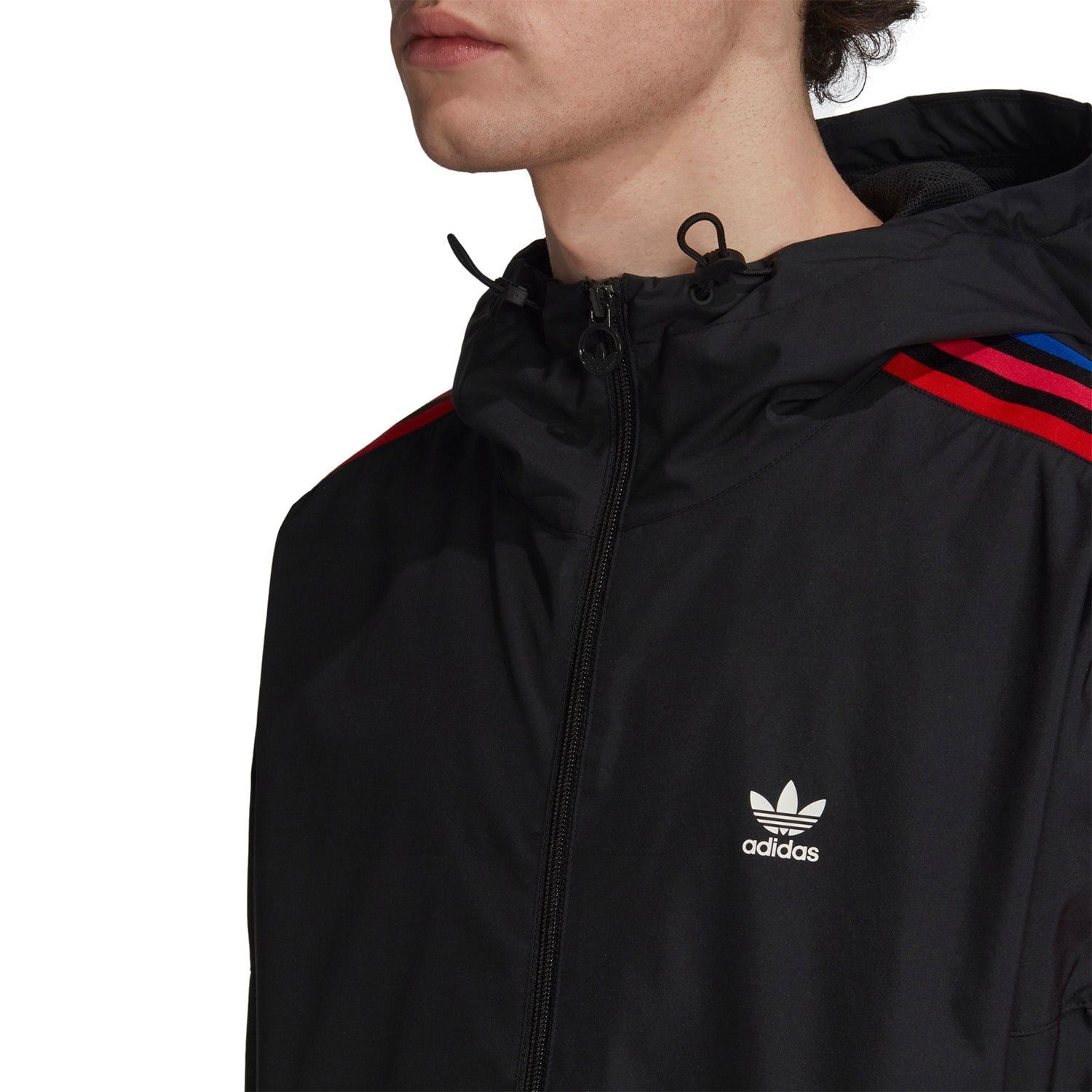 adidas Originals Adicolor 3D Trefoil Windbreaker - Black - ViaductClothing - -