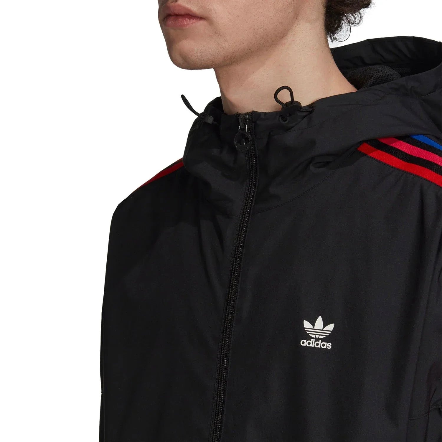 adidas Originals Adicolor 3D Trefoil Windbreaker - Black - ViaductClothing