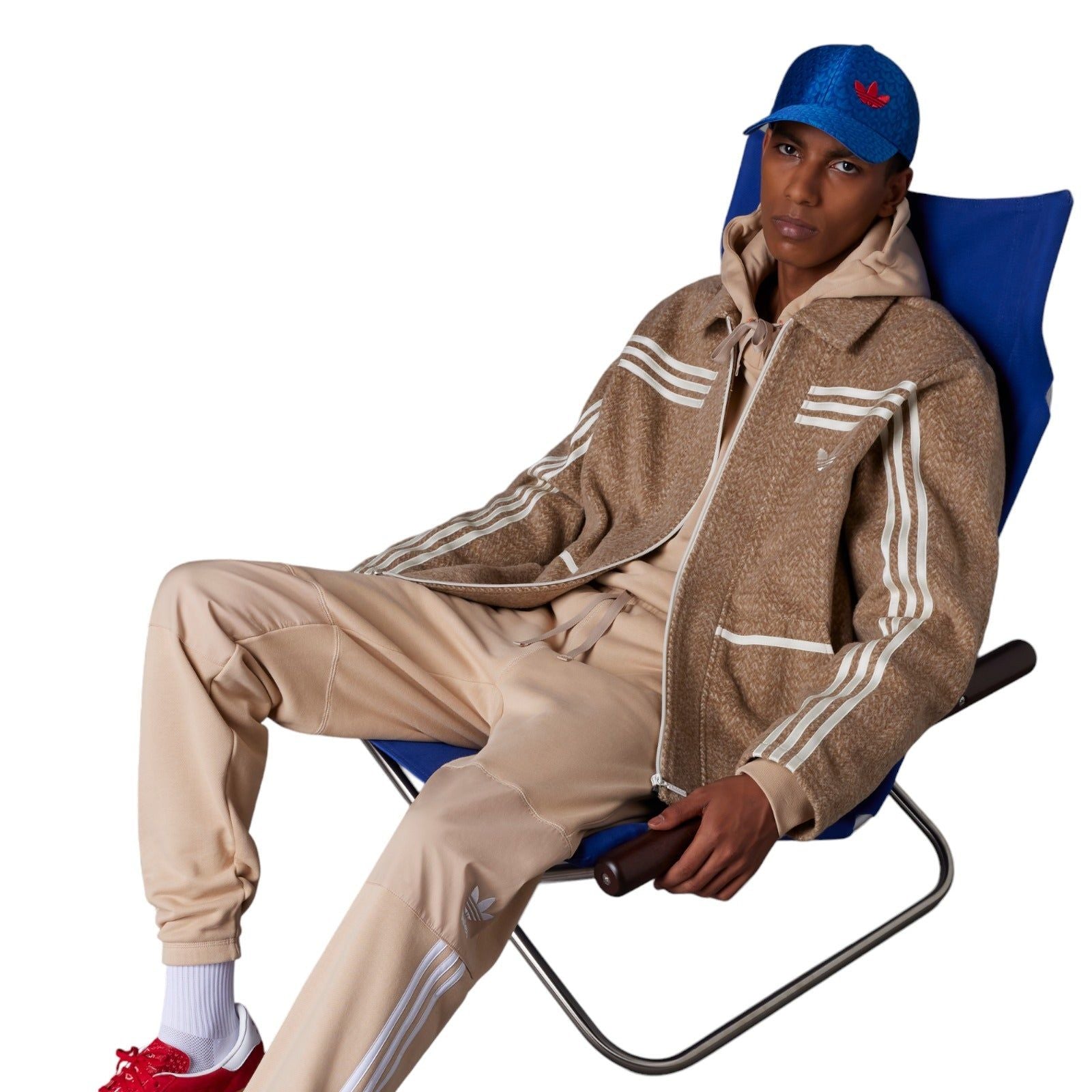 adidas Originals Adicolor 70s Collared Zip-Through Jacket - Brown Desert - ViaductClothing - -