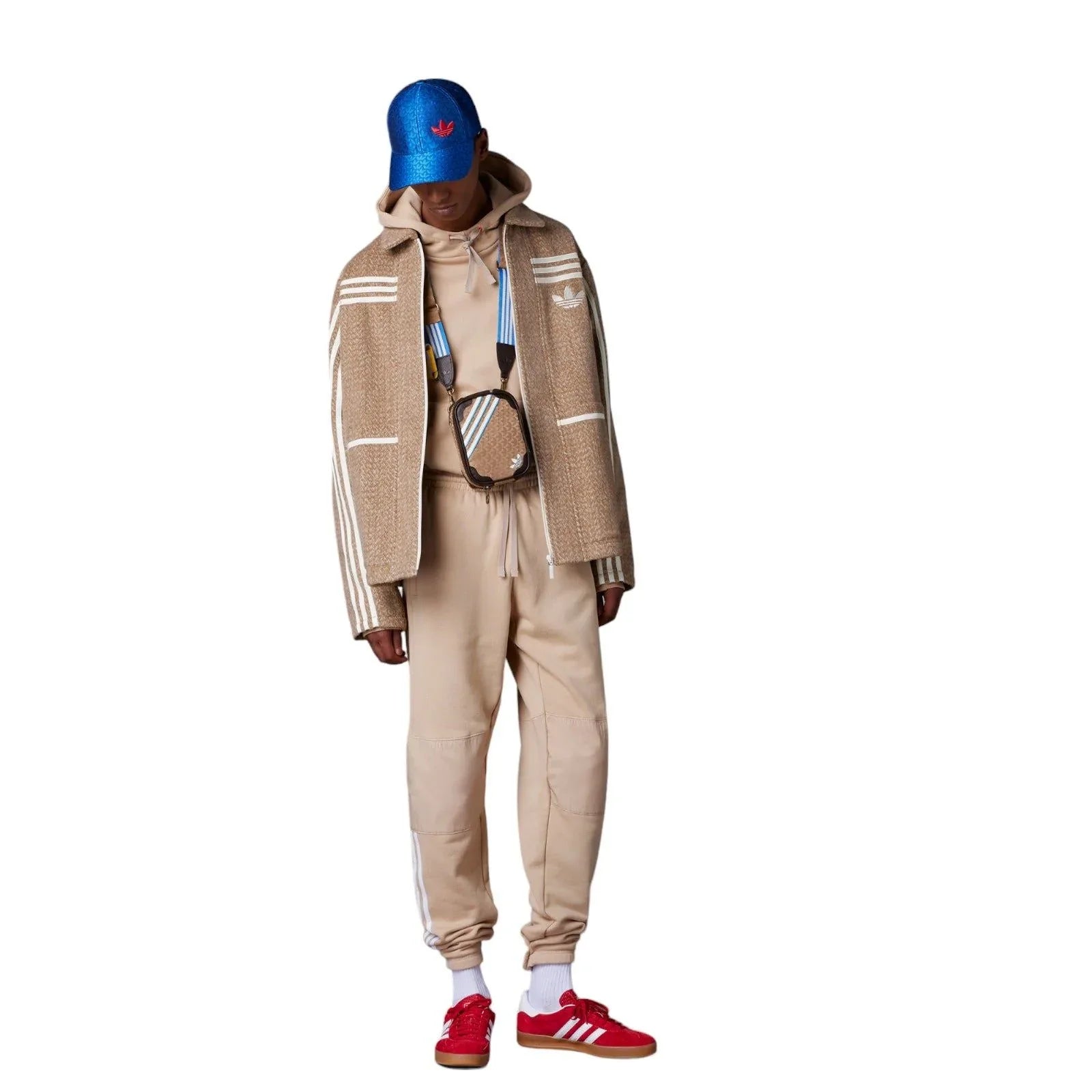 adidas Originals Adicolor 70s Collared Zip-Through Jacket - Brown Desert - ViaductClothing