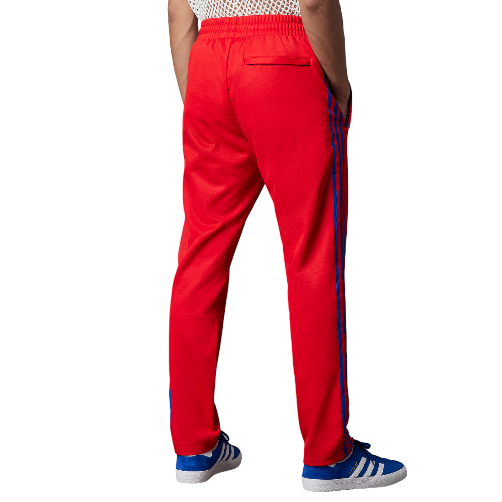 adidas Originals Adicolor 70s Striped Beckenbauer Pants - Scarlet - ViaductClothing - -