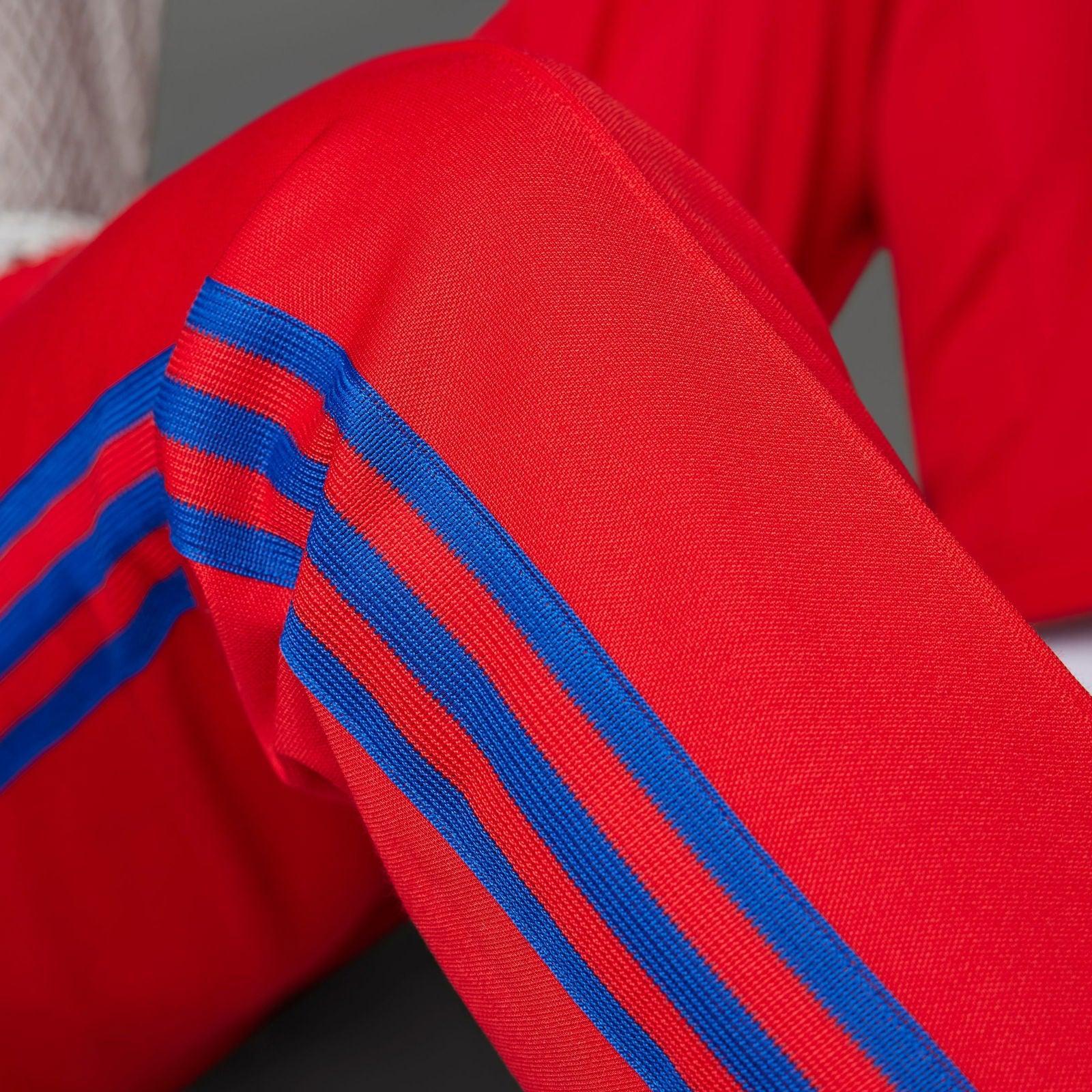 adidas Originals Adicolor 70s Striped Beckenbauer Pants - Scarlet - ViaductClothing