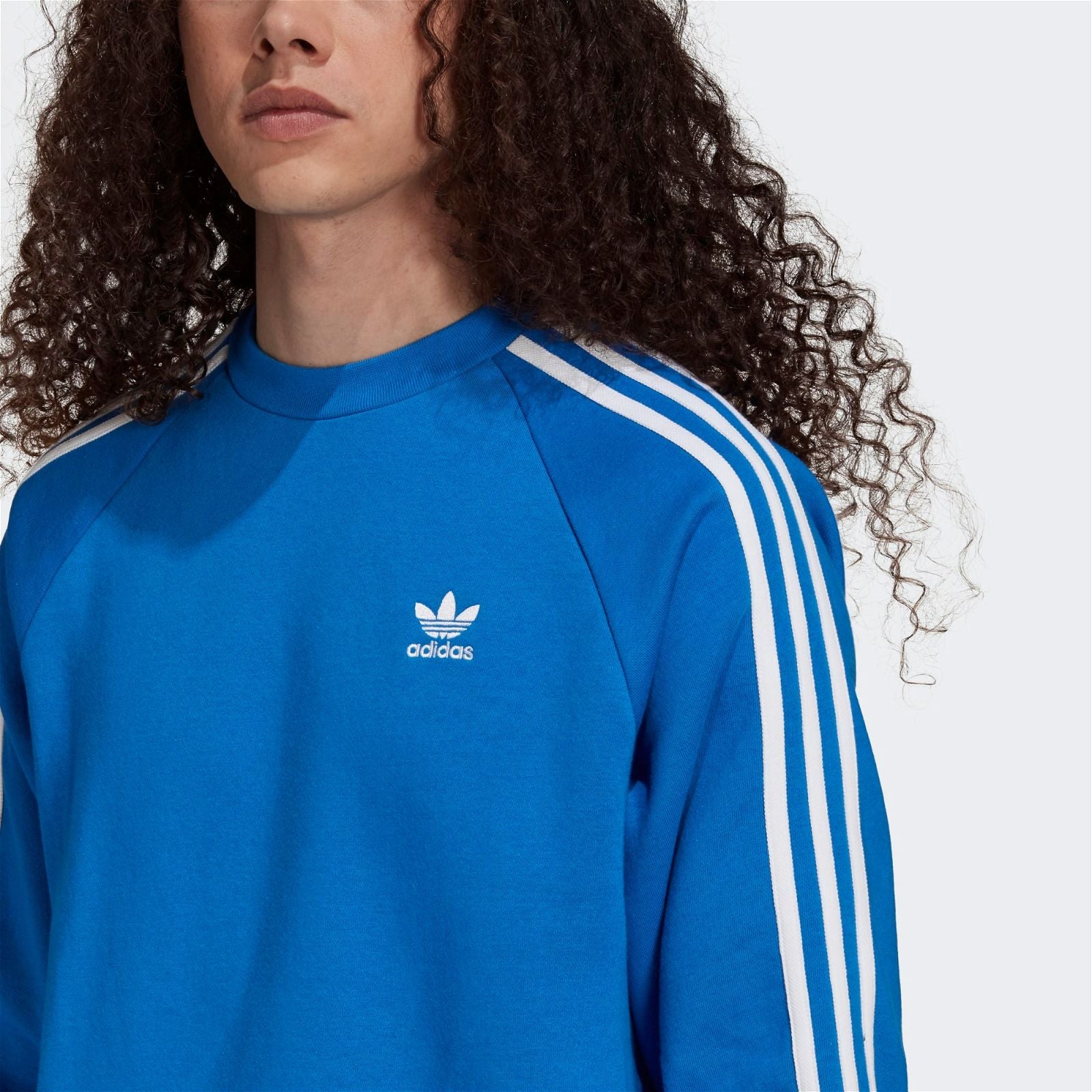 adidas Originals Adicolor Classics 3-Stripes Crew Sweatshirt - Blue - ViaductClothing - -