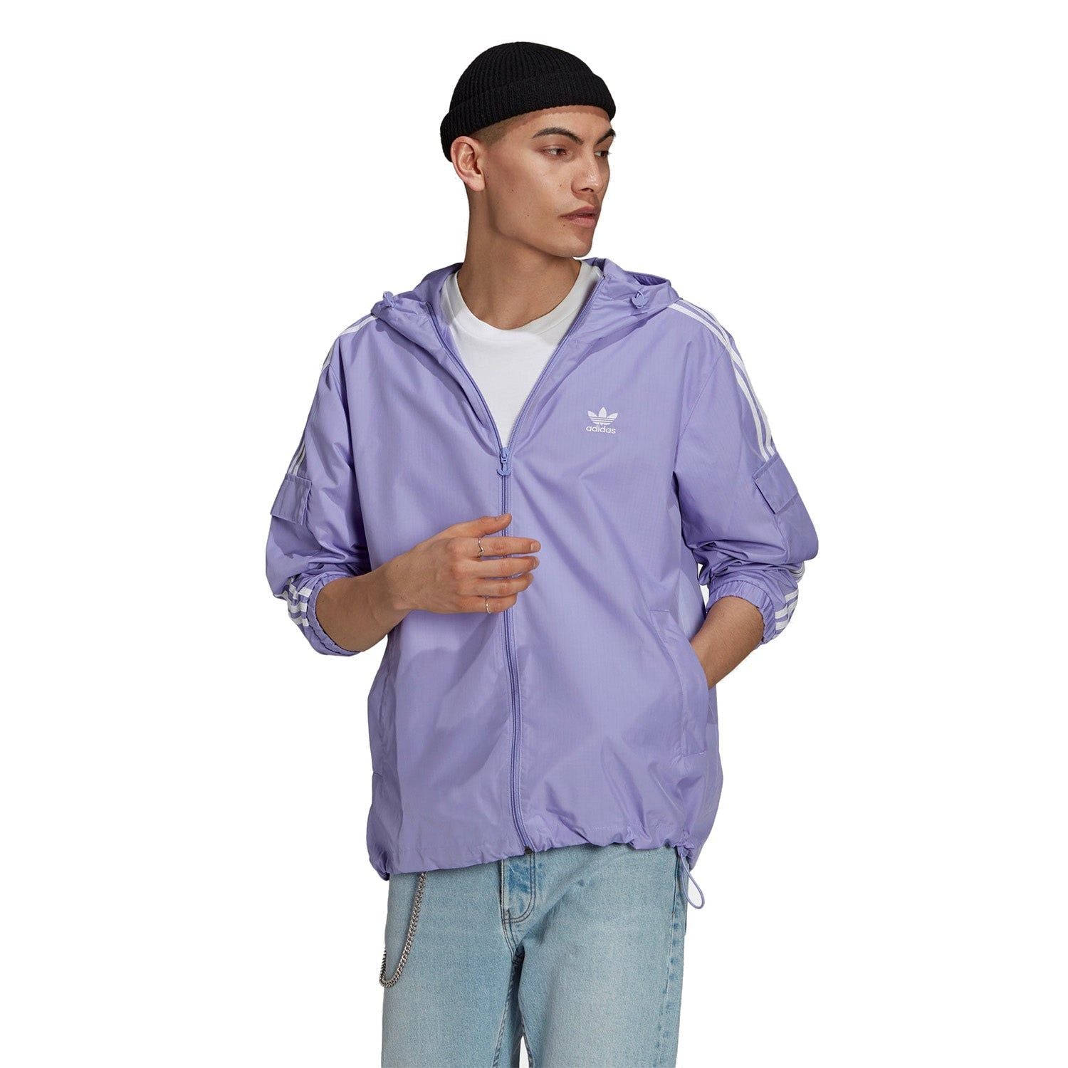 adidas Originals Adicolor Classics 3-Stripes Full-Zip - Lilac - ViaductClothing - -