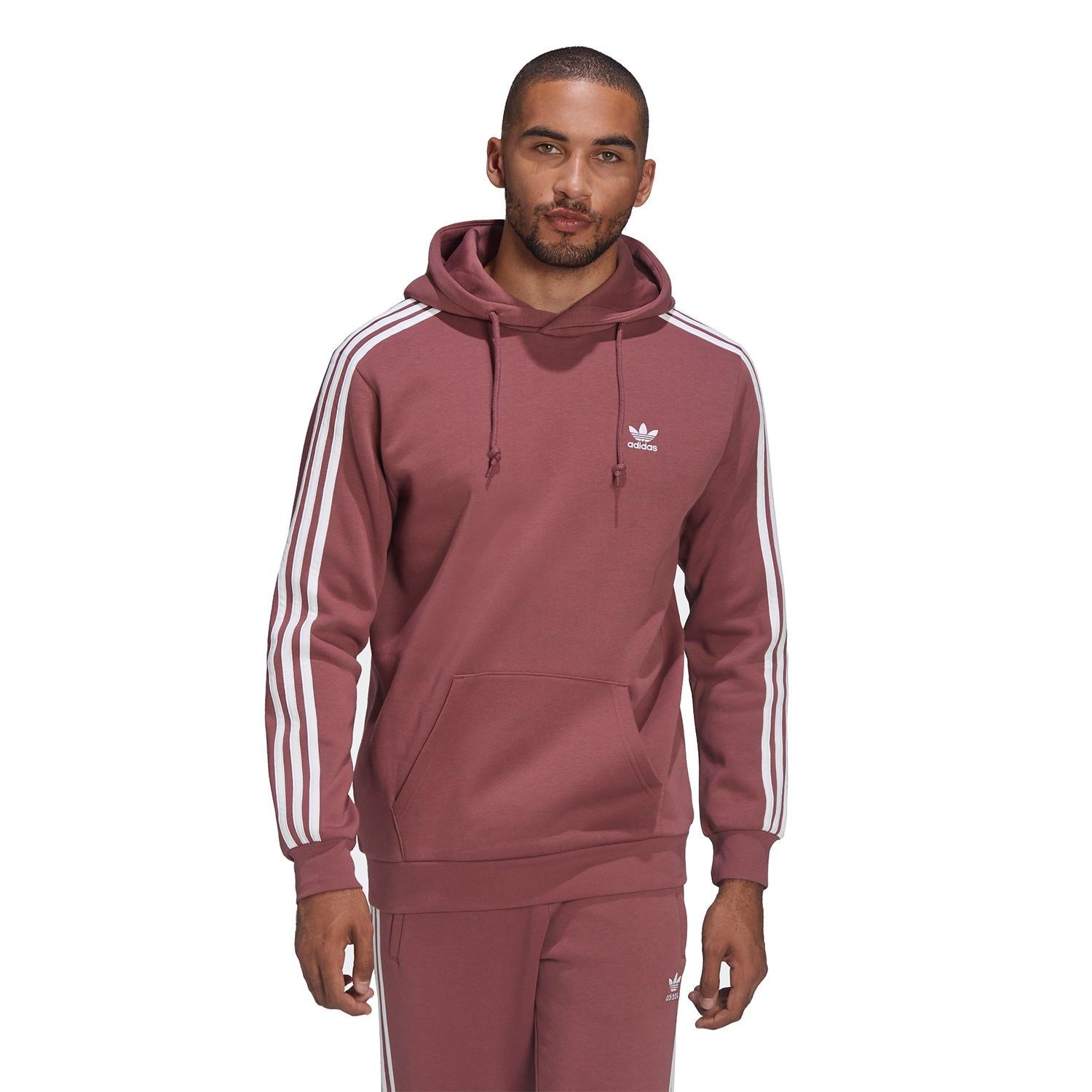 adidas Originals Adicolor Classics 3-Stripes Hoodie - Crimson - ViaductClothing - -