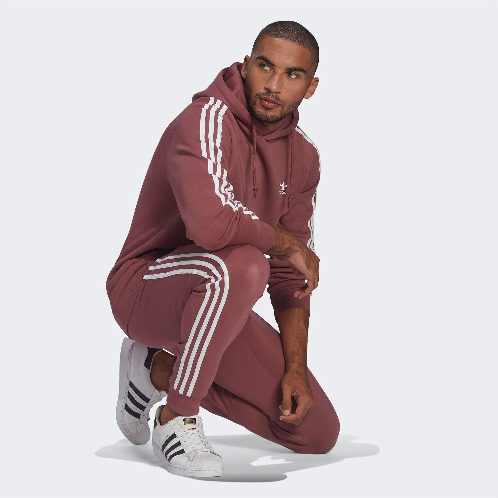 adidas Originals Adicolor Classics 3-Stripes Hoodie - Crimson - ViaductClothing - -