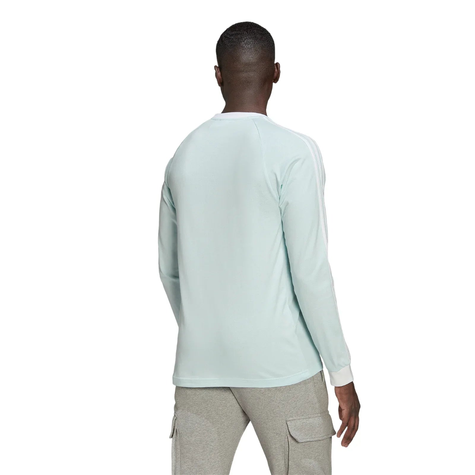 adidas Originals Adicolor Classics 3-Stripes Long Sleeve Tee - Almost Blue - ViaductClothing
