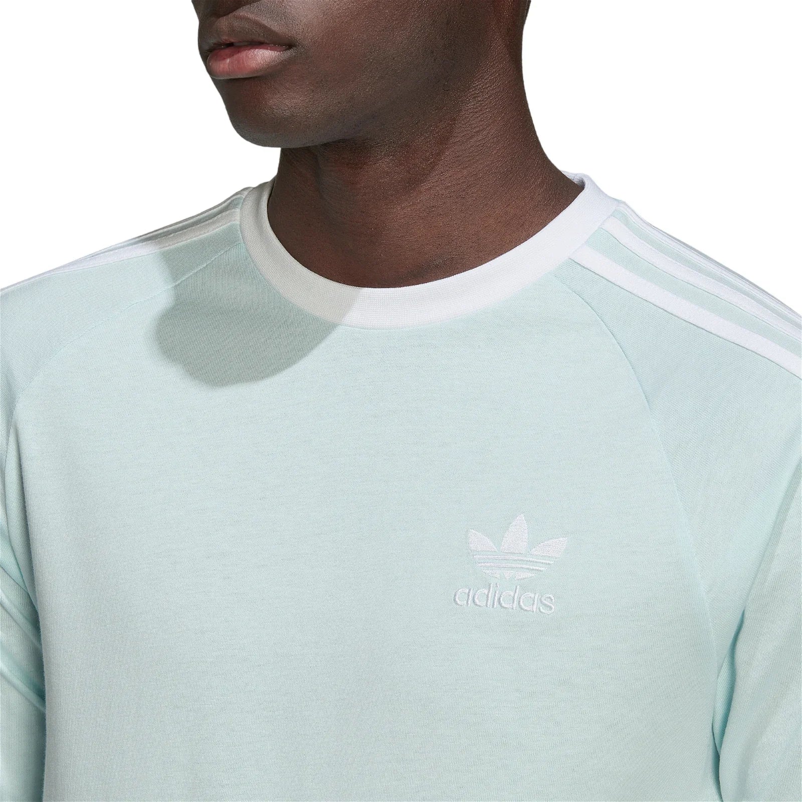 adidas Originals Adicolor Classics 3-Stripes Long Sleeve Tee - Almost Blue - ViaductClothing