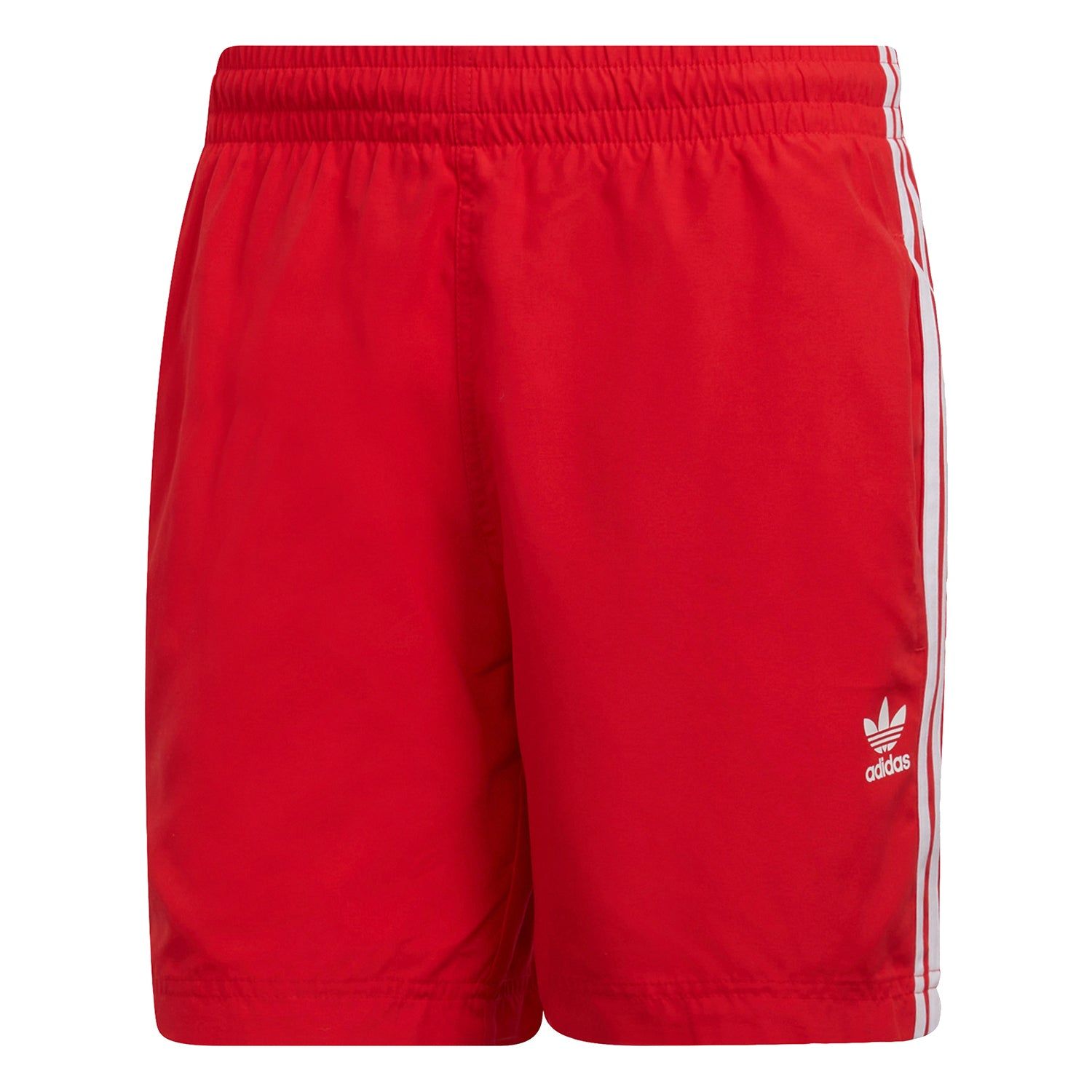adidas Originals Adicolor Classics 3-Stripes Swim Shorts - Vivid Red - ViaductClothing - -
