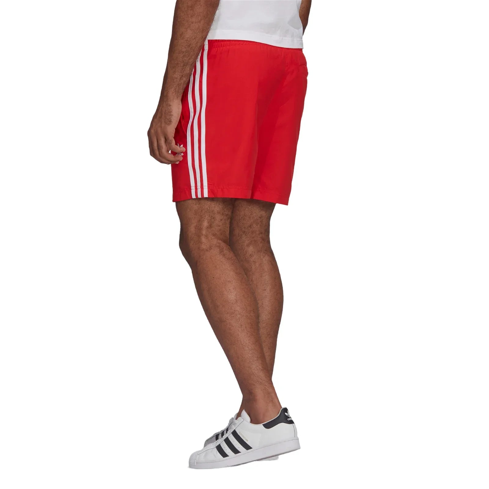 adidas Originals Adicolor Classics 3-Stripes Swim Shorts - Vivid Red - ViaductClothing