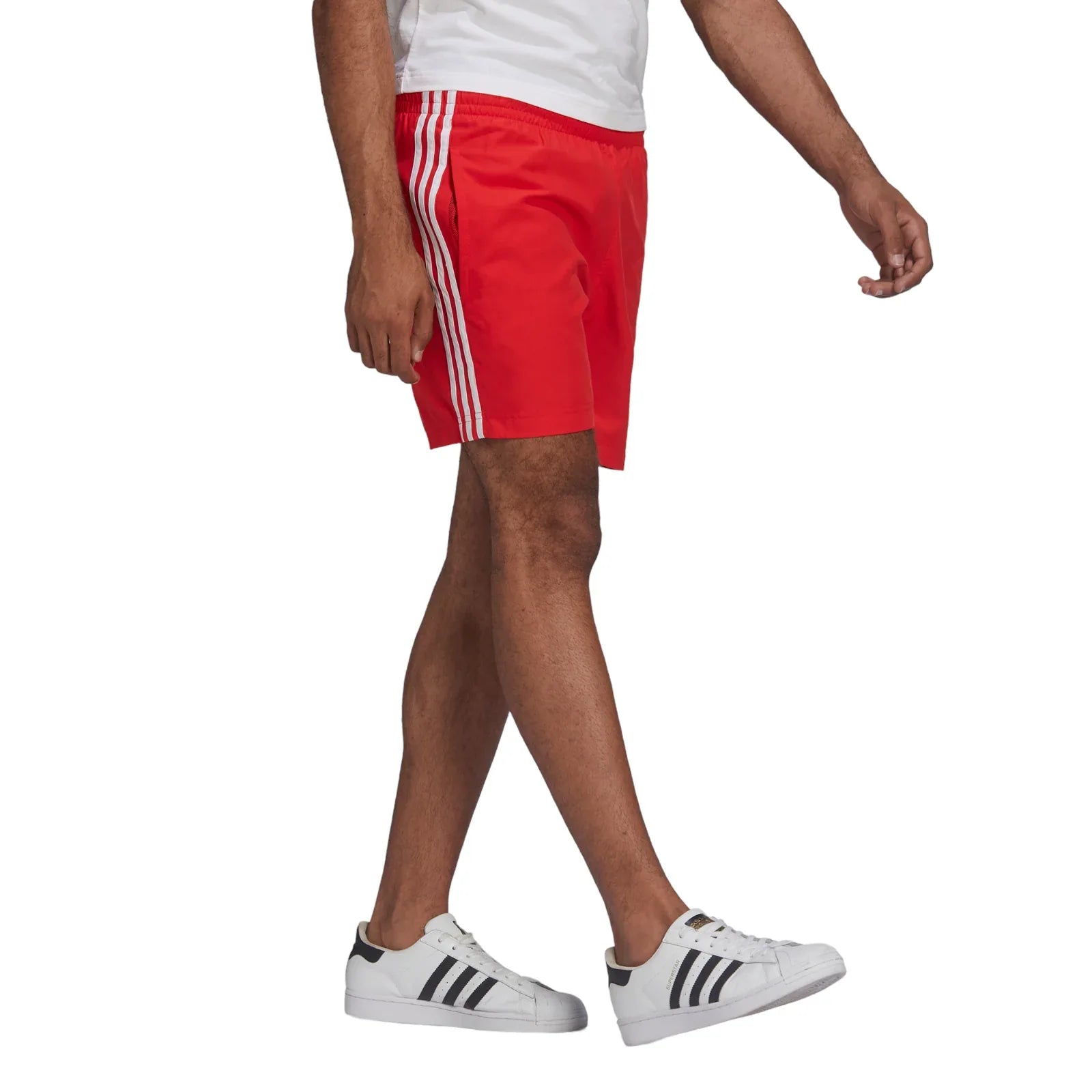 adidas Originals Adicolor Classics 3-Stripes Swim Shorts - Vivid Red - ViaductClothing