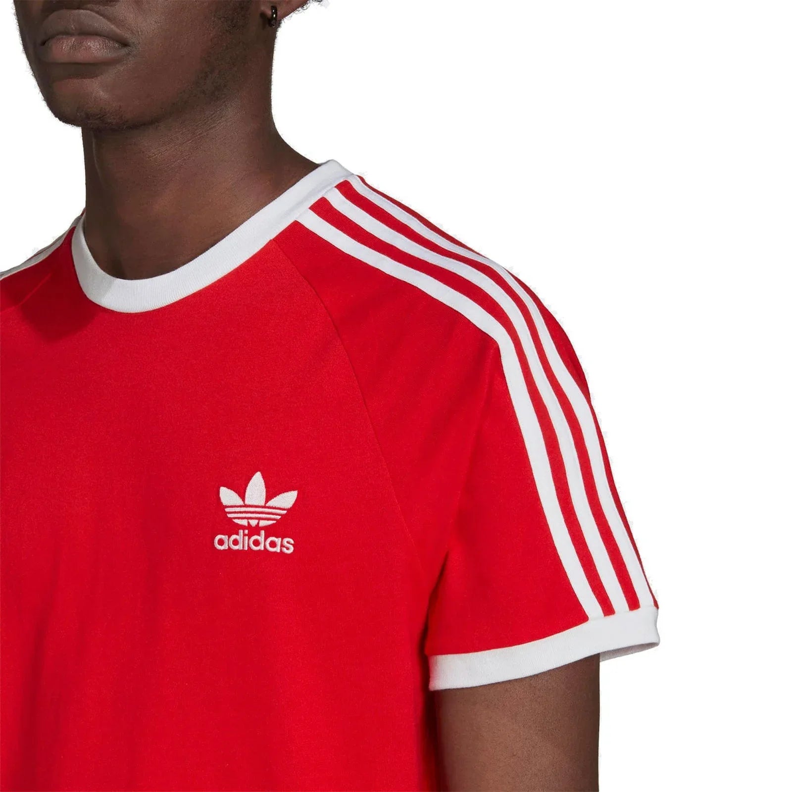 adidas Originals Adicolor Classics 3-Stripes Tee - Red - ViaductClothing
