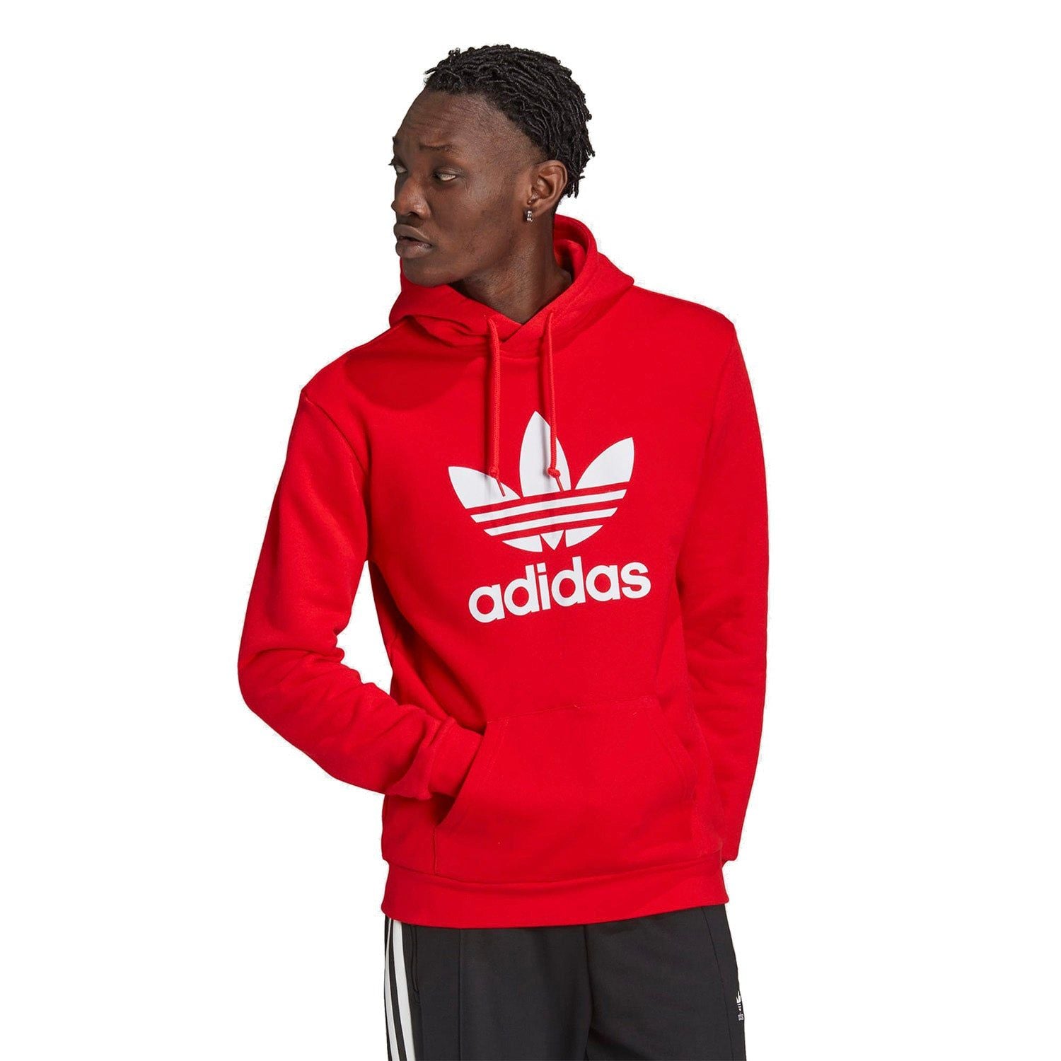 adidas Originals Adicolor Classics Trefoil Hoodie - Red - ViaductClothing - -