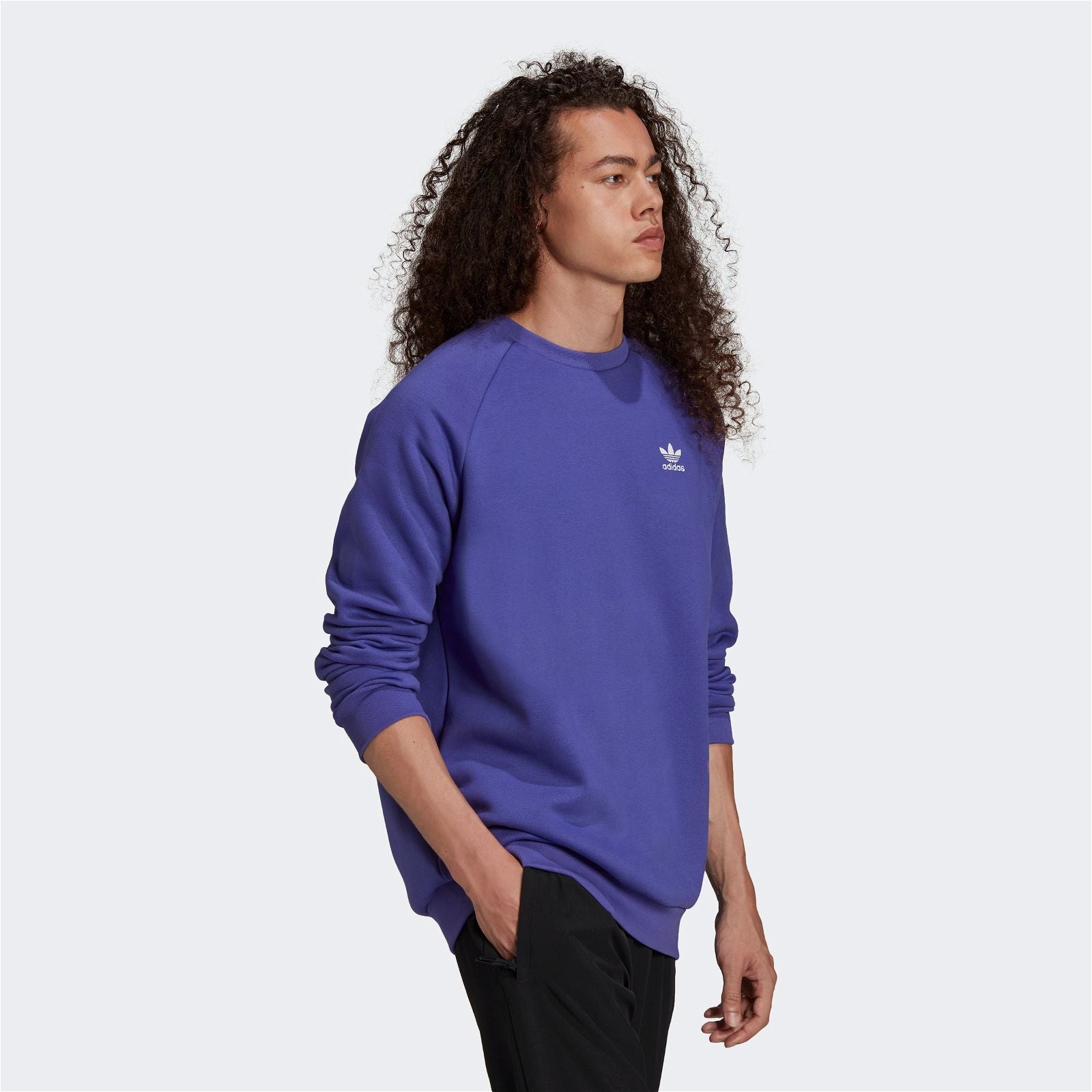 adidas Originals Adicolor Essentials Trefoil Crewneck Sweat - Purple - ViaductClothing - -