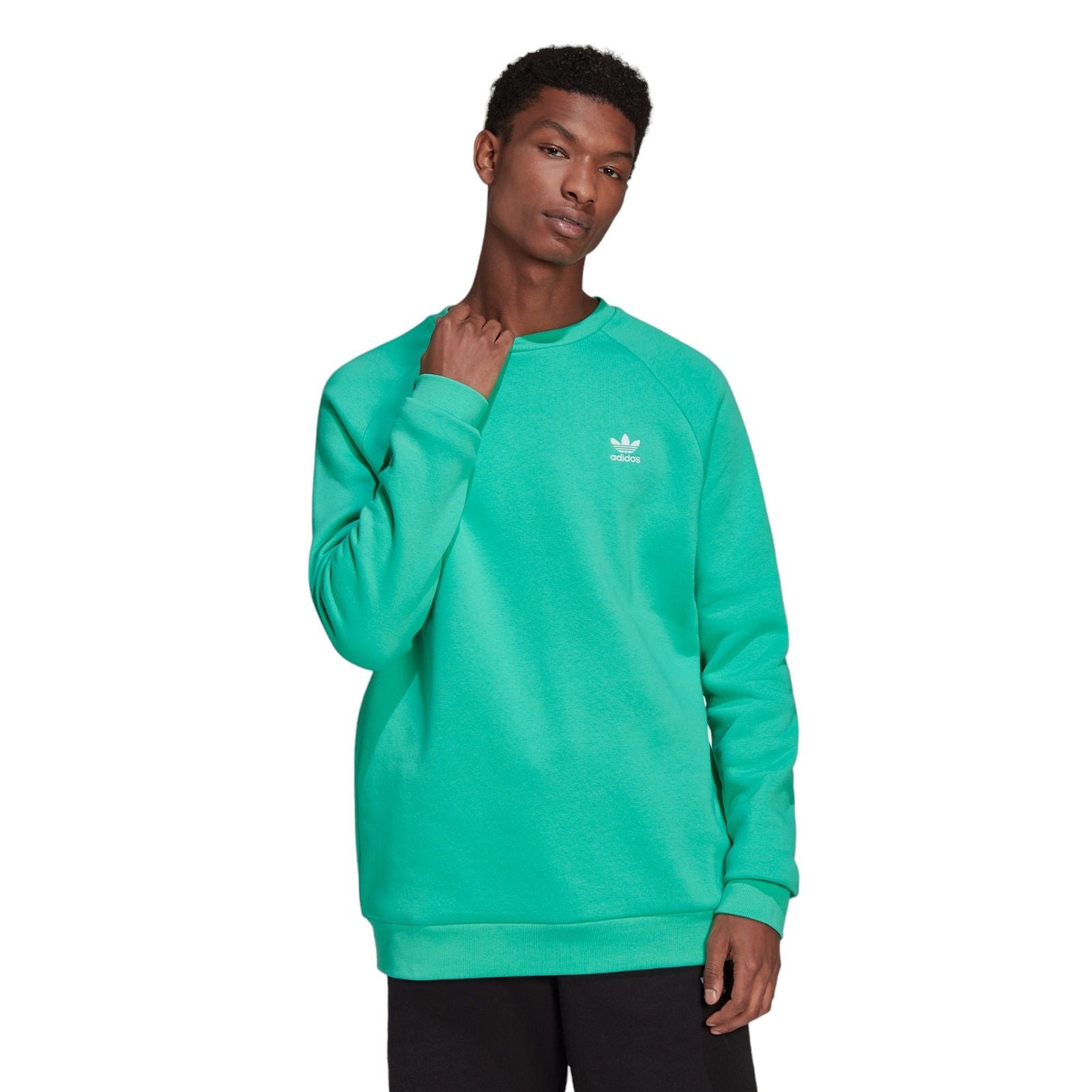 adidas Originals Adicolor Essentials Trefoil Crewneck Sweatshirt - Green - ViaductClothing - -