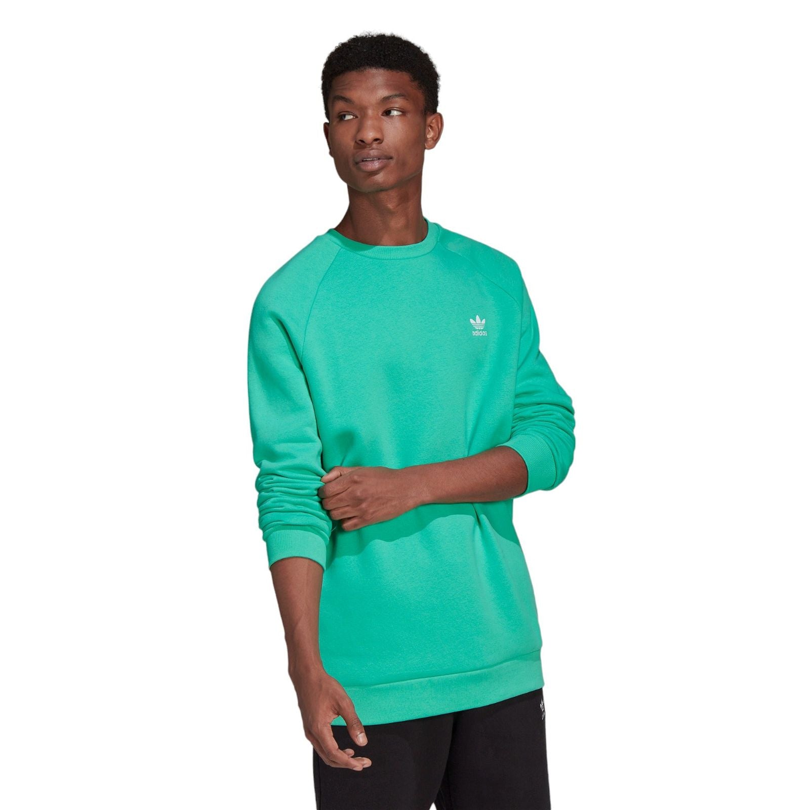 adidas Originals Adicolor Essentials Trefoil Crewneck Sweatshirt - Green - ViaductClothing - -