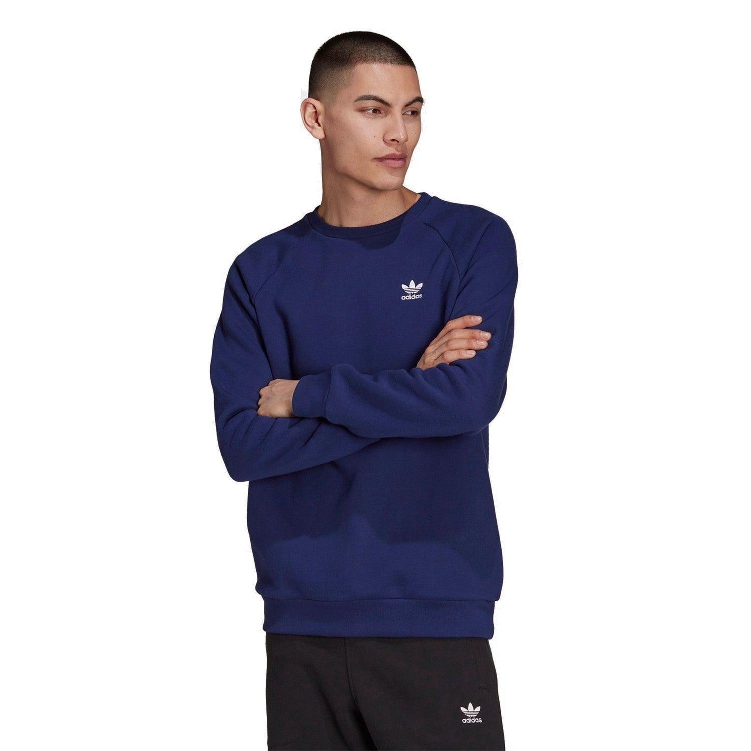 adidas Originals Adicolor Essentials Trefoil Crewneck Sweatshirt - Night Sky - ViaductClothing -  -