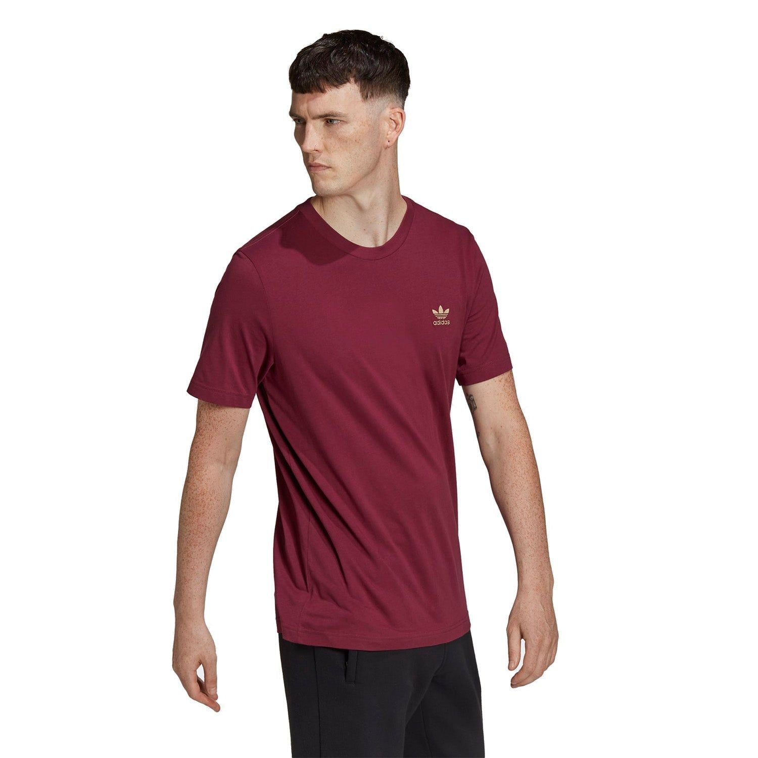 adidas Originals Adicolor Essentials Trefoil Tee - Victory Crimson - ViaductClothing - -
