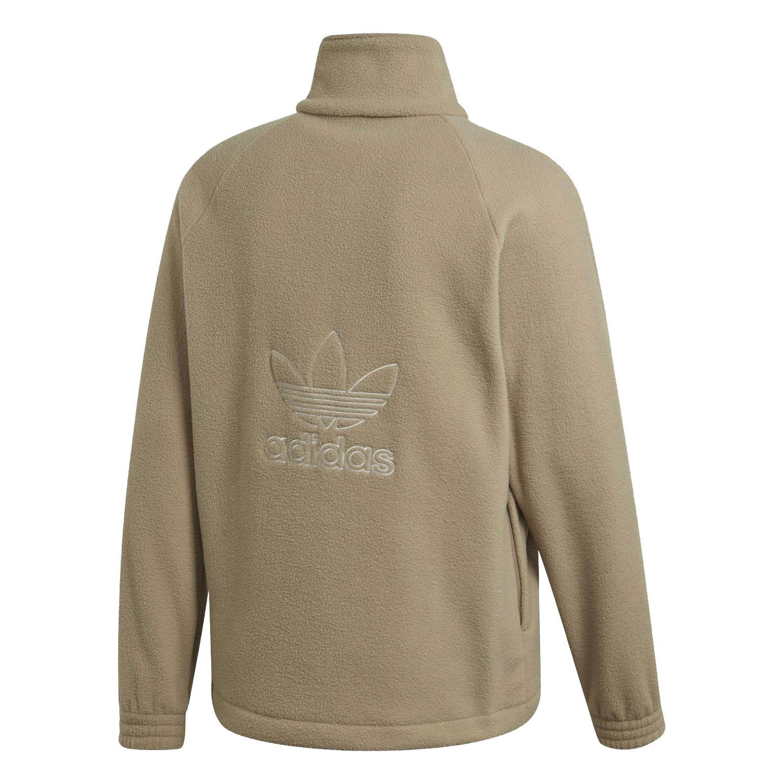 adidas Originals Adicolor Polar Fleece Half-Zip Sweatshirt - Beige - ViaductClothing - -
